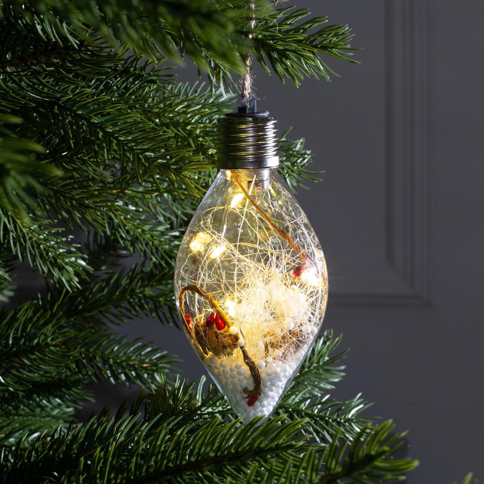 Изображение товара Елочная игрушка Isnl-079 Luazon lighting 4357260 11 см х 7 см бесцветный/прозрачный