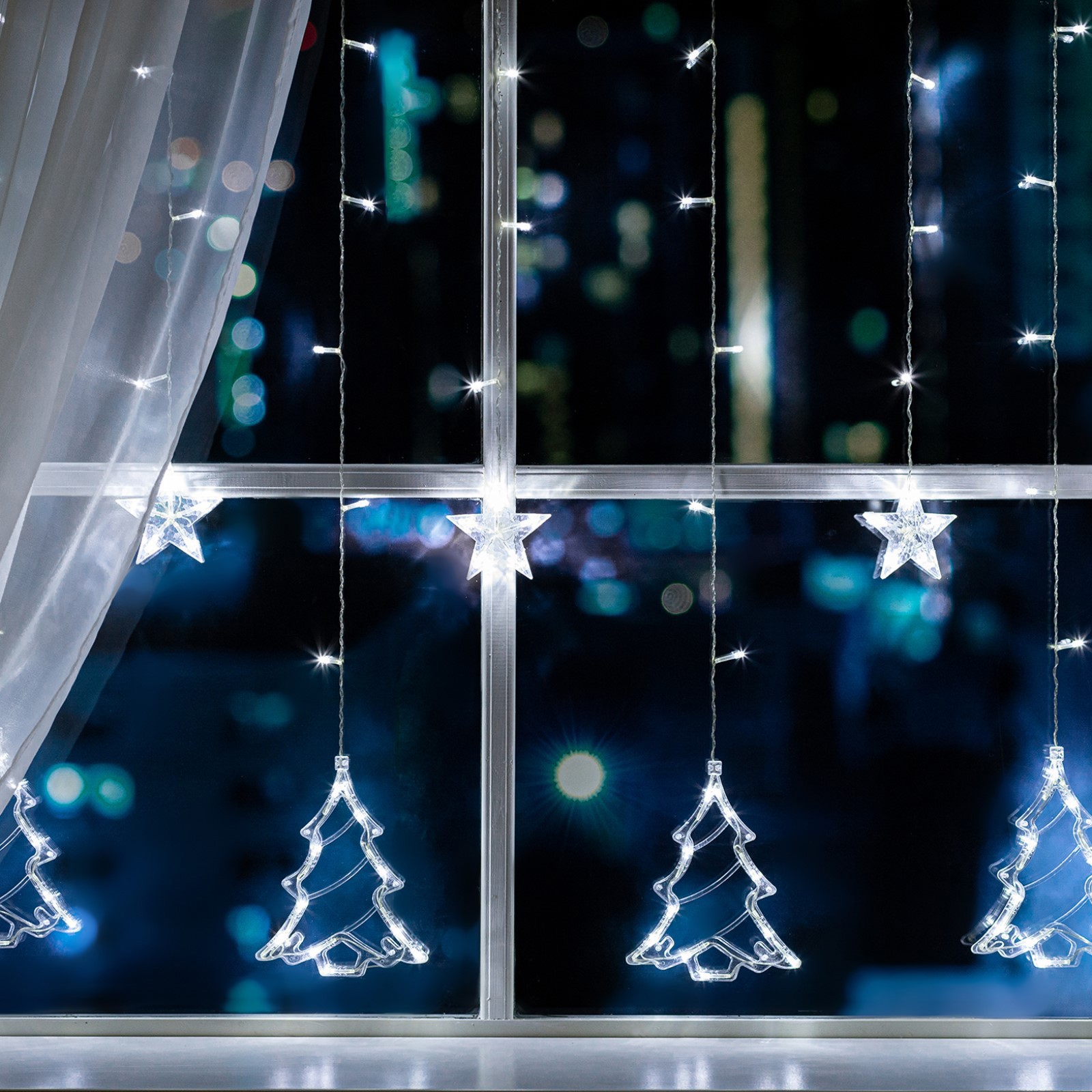 Изображение товара Электрогирлянда комнатная Luazon lighting бахрома 2.4 м 138 ламп белый IP20