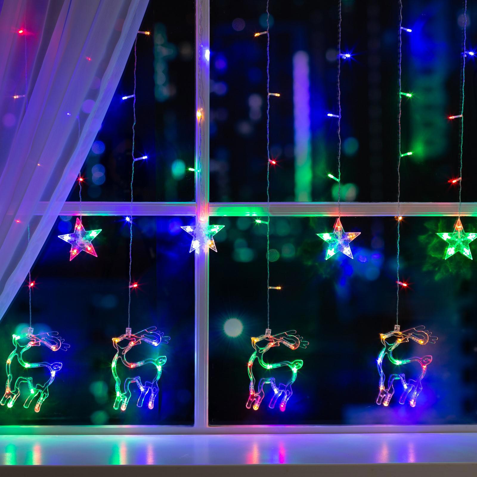 Изображение товара Электрогирлянда комнатная Luazon lighting бахрома 2.4x2.4 м 138 LED разноцветных режимов