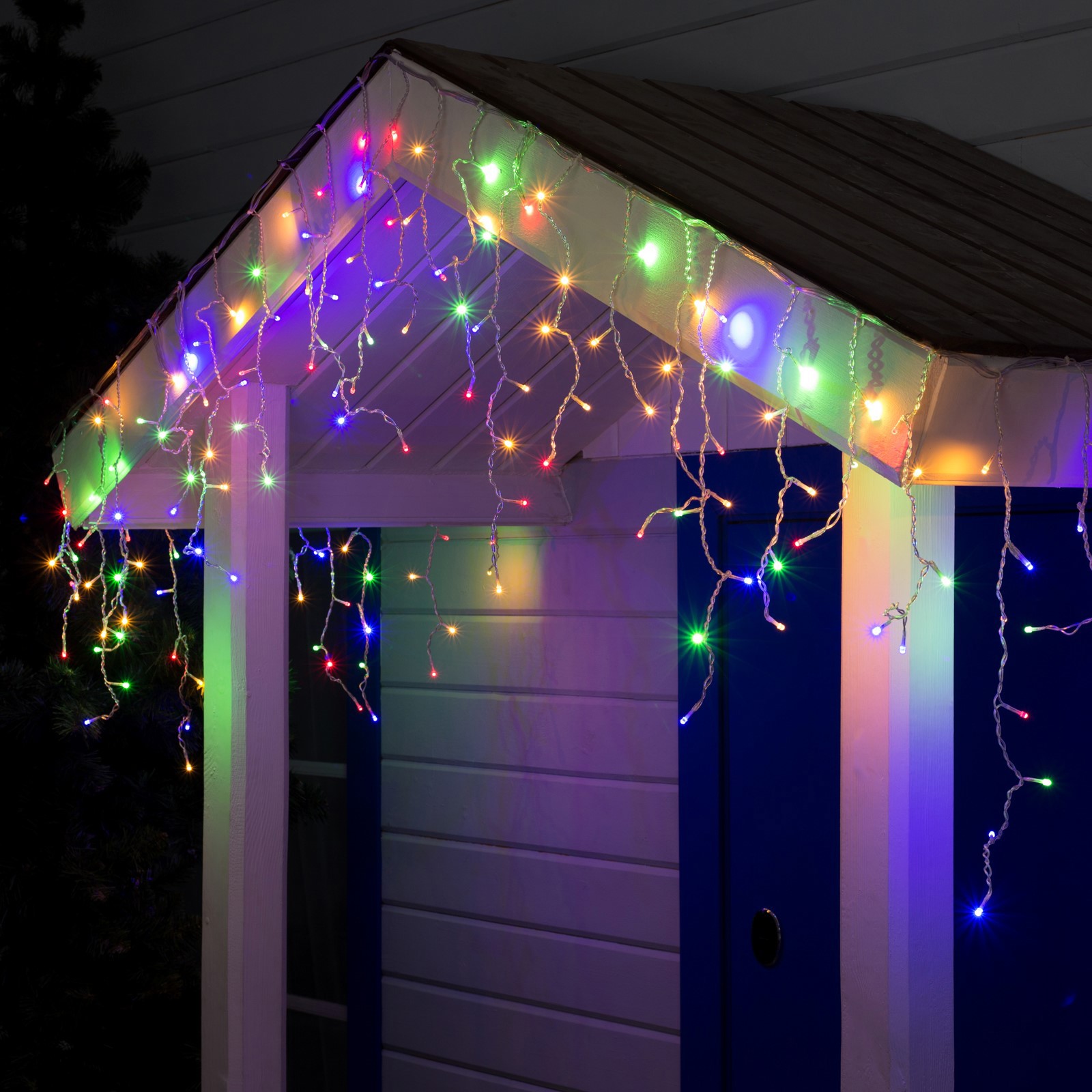 Изображение товара Электрогирлянда универсальная Luazon lighting 4356988 бахрома 3x3 м 160 ламп разноцветный 1 режим работы