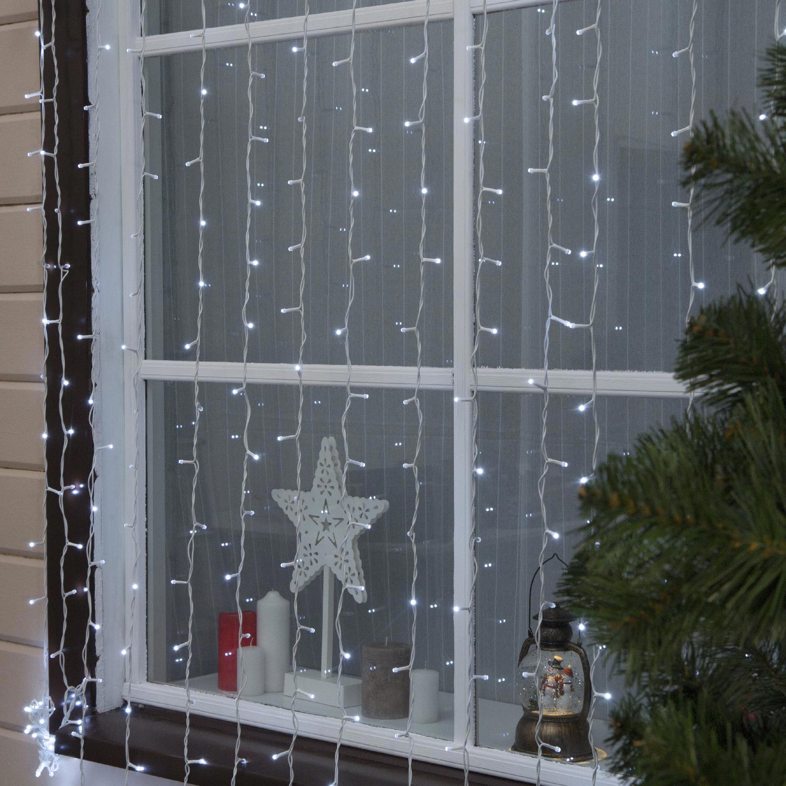 Изображение товара Электрогирлянда занавес 2 м 760 LED холодный белый IP44 для улицы и внутри