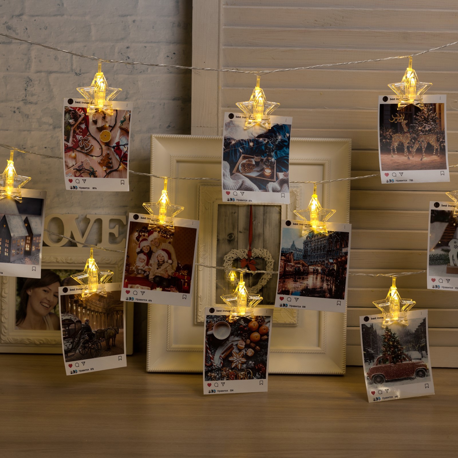 Изображение товара Электрогирлянда комнатная Luazon Lighting нить 4.5 м 20 LED теплое белое IP44