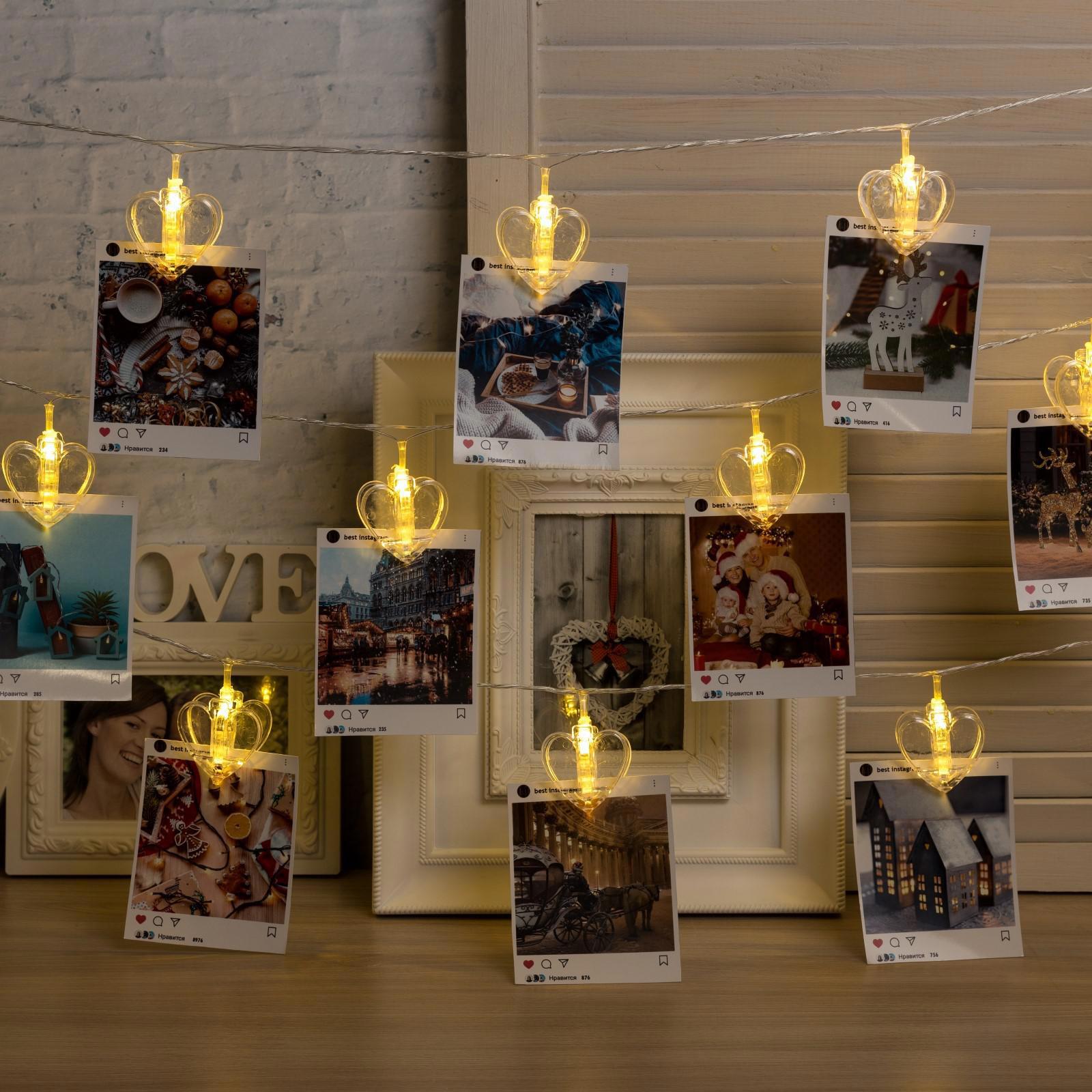 Изображение товара Комнатная электрогирлянда Luazon lighting 4.5 м 20 LED теплый белый IP20