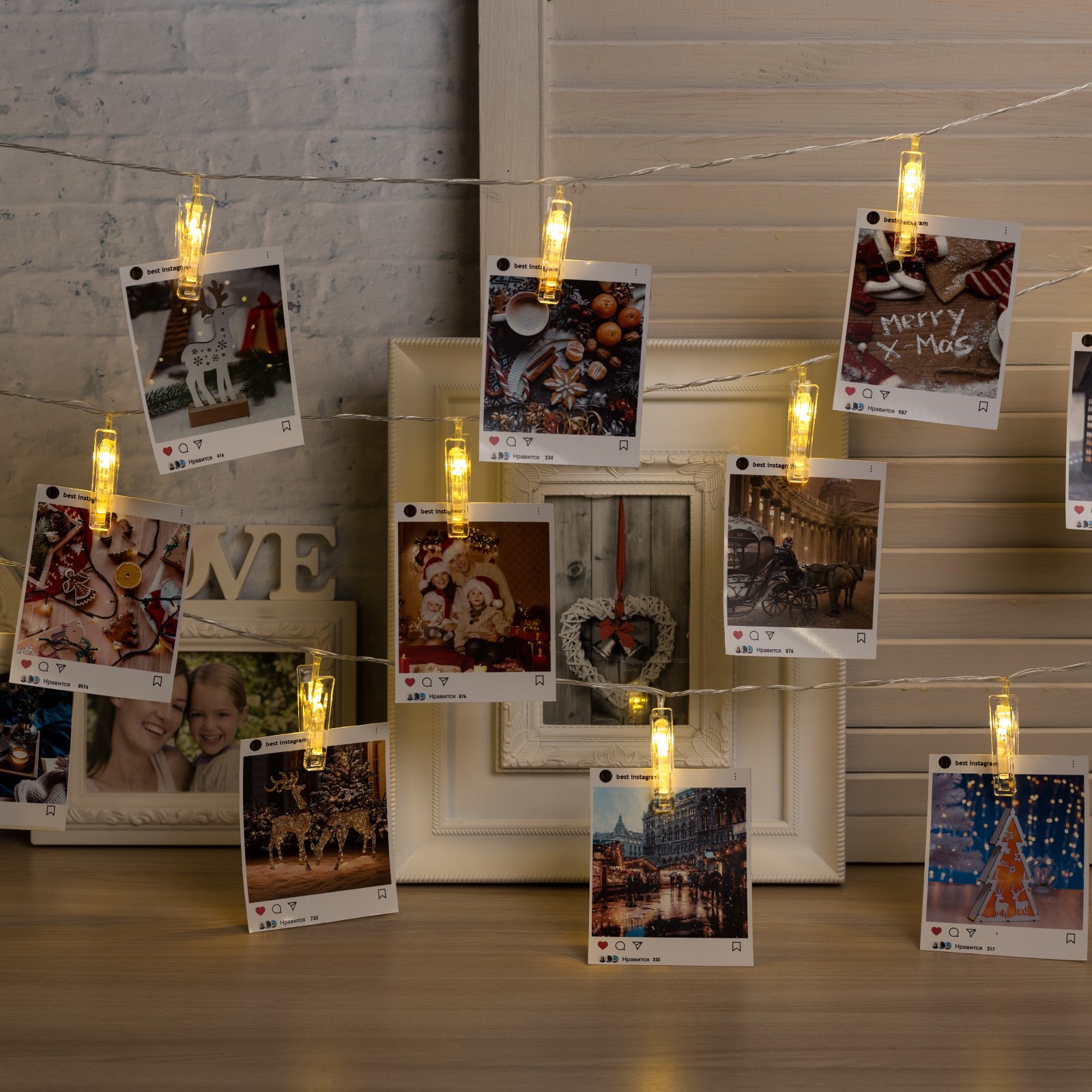 Изображение товара Электрогирлянда комнатная Luazon lighting 4445721 нить 4.5 м 20 ламп бесцветный 1 режим работы