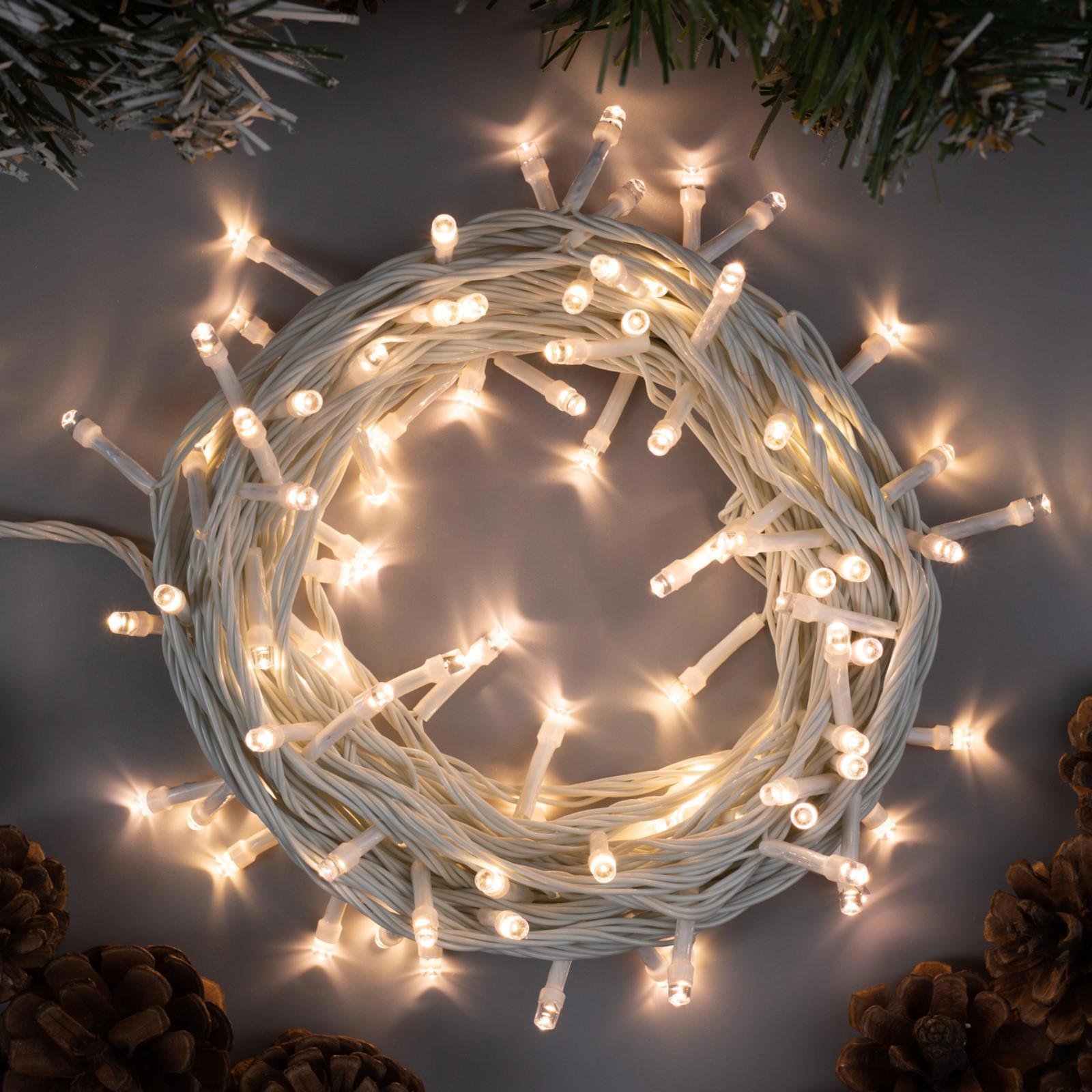 Изображение товара Электрогирлянда комнатная Luazon lighting 10 м 100 LED теплое белое IP20