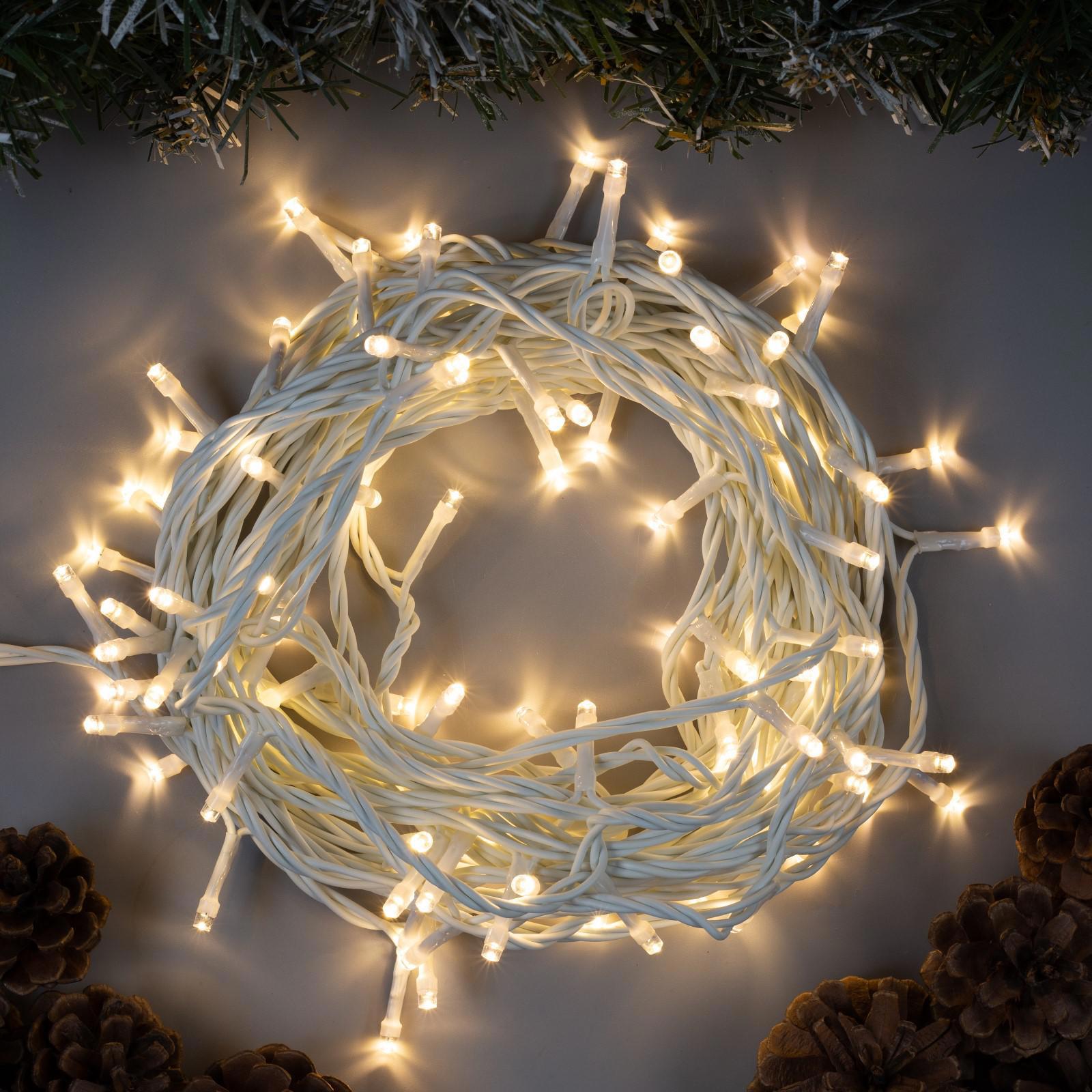 Изображение товара Электрогирлянда нить 10 м 100 LED теплый белый IP44 Luazon lighting