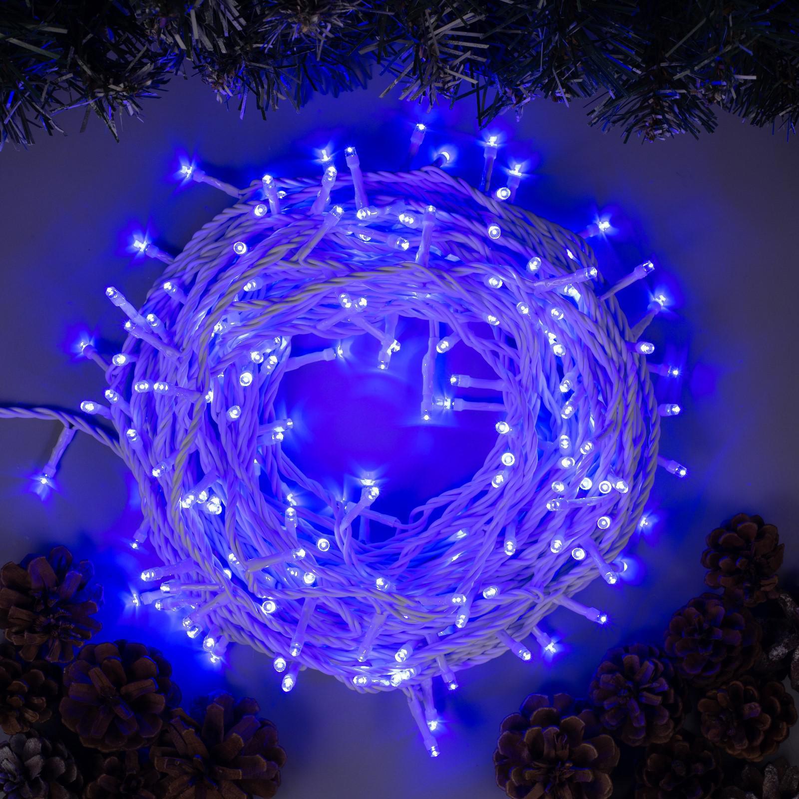 Изображение товара Электрогирлянда Luazon lighting 3584146 нить 20 м 200 ламп синяя IP44