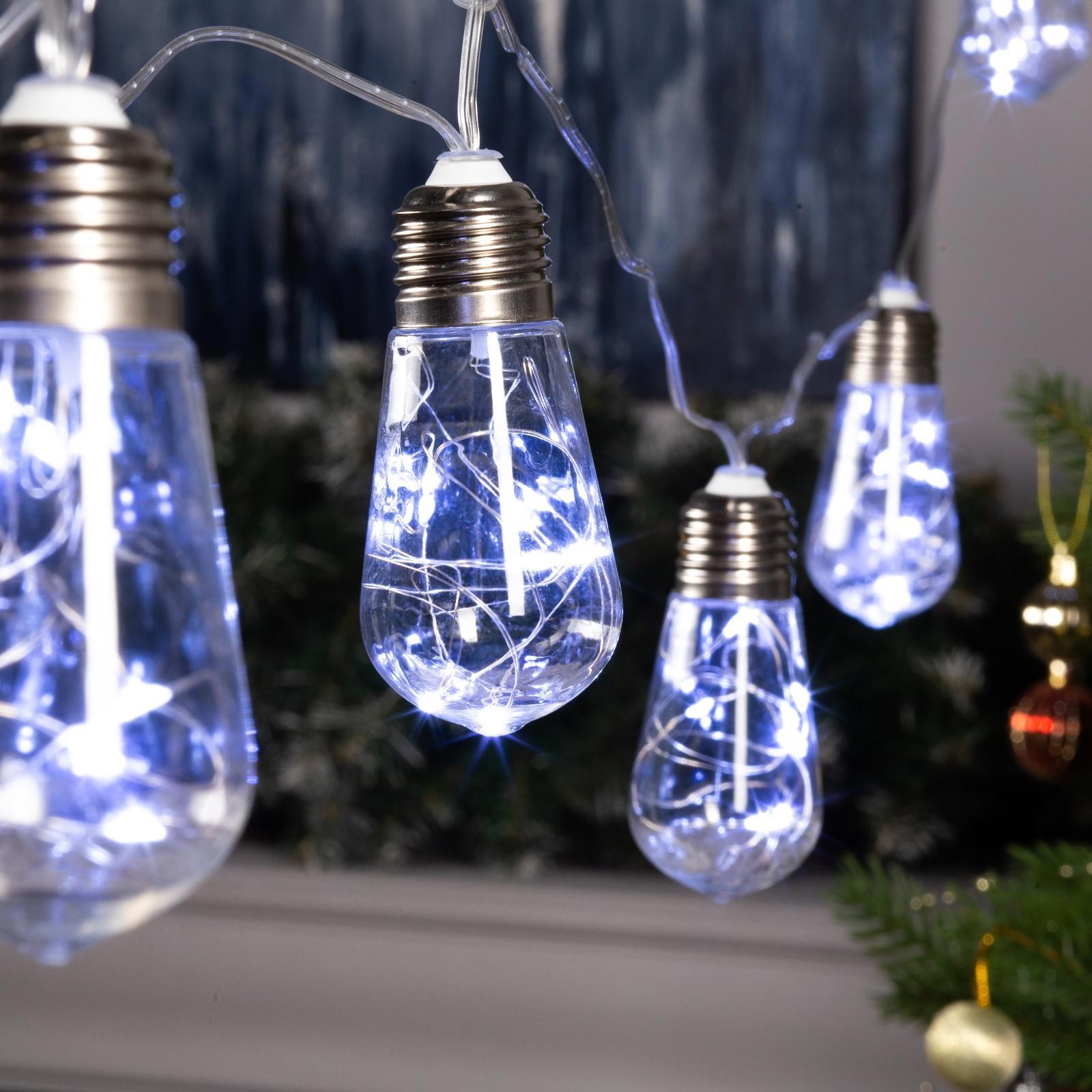 Изображение товара Электрогирлянда комнатная Luazon lighting 3 м 80 ламп белое свечение IP20