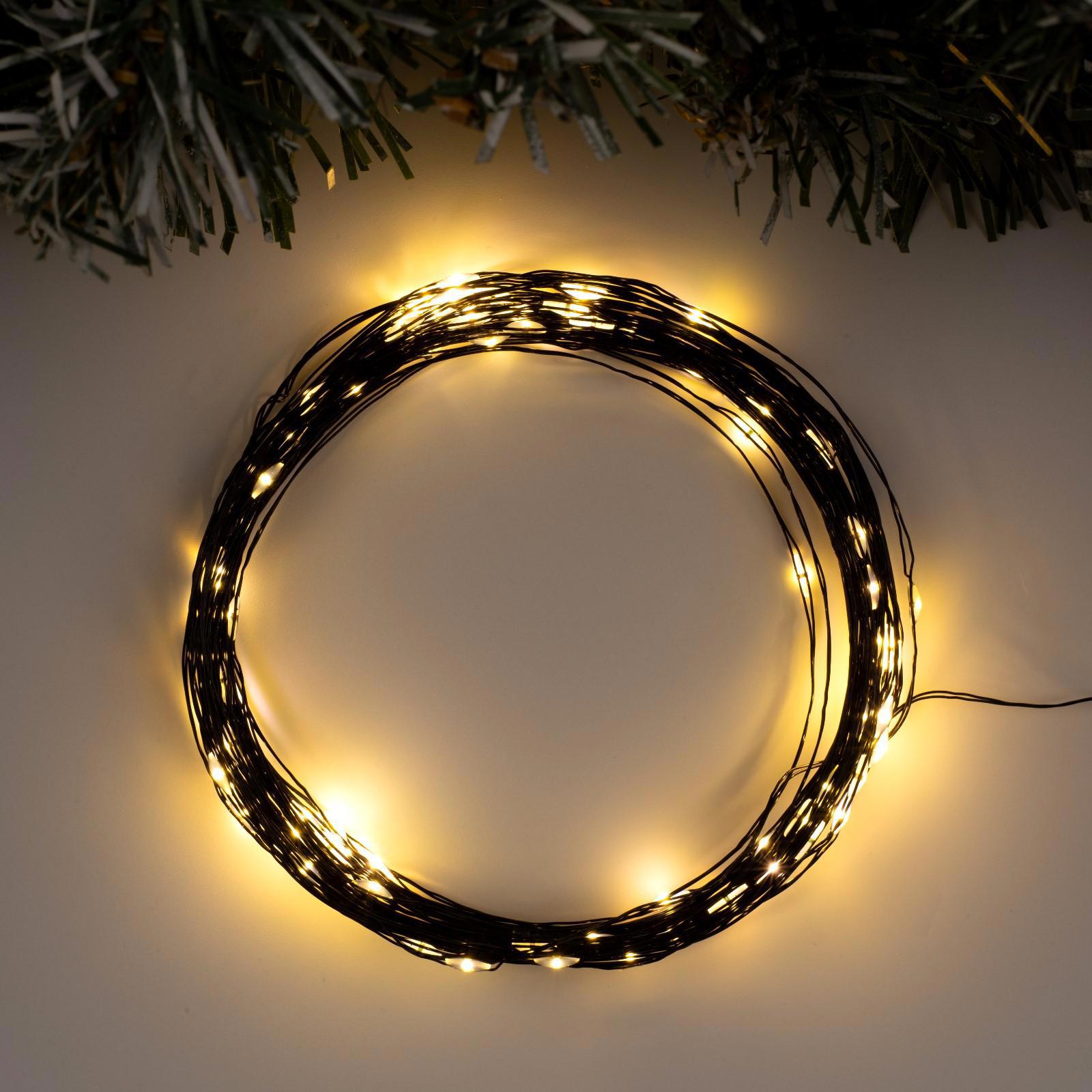 Изображение товара Электрогирлянда комнатная Luazon lighting 5198367 роса 10 м 100 LED белая безопасность