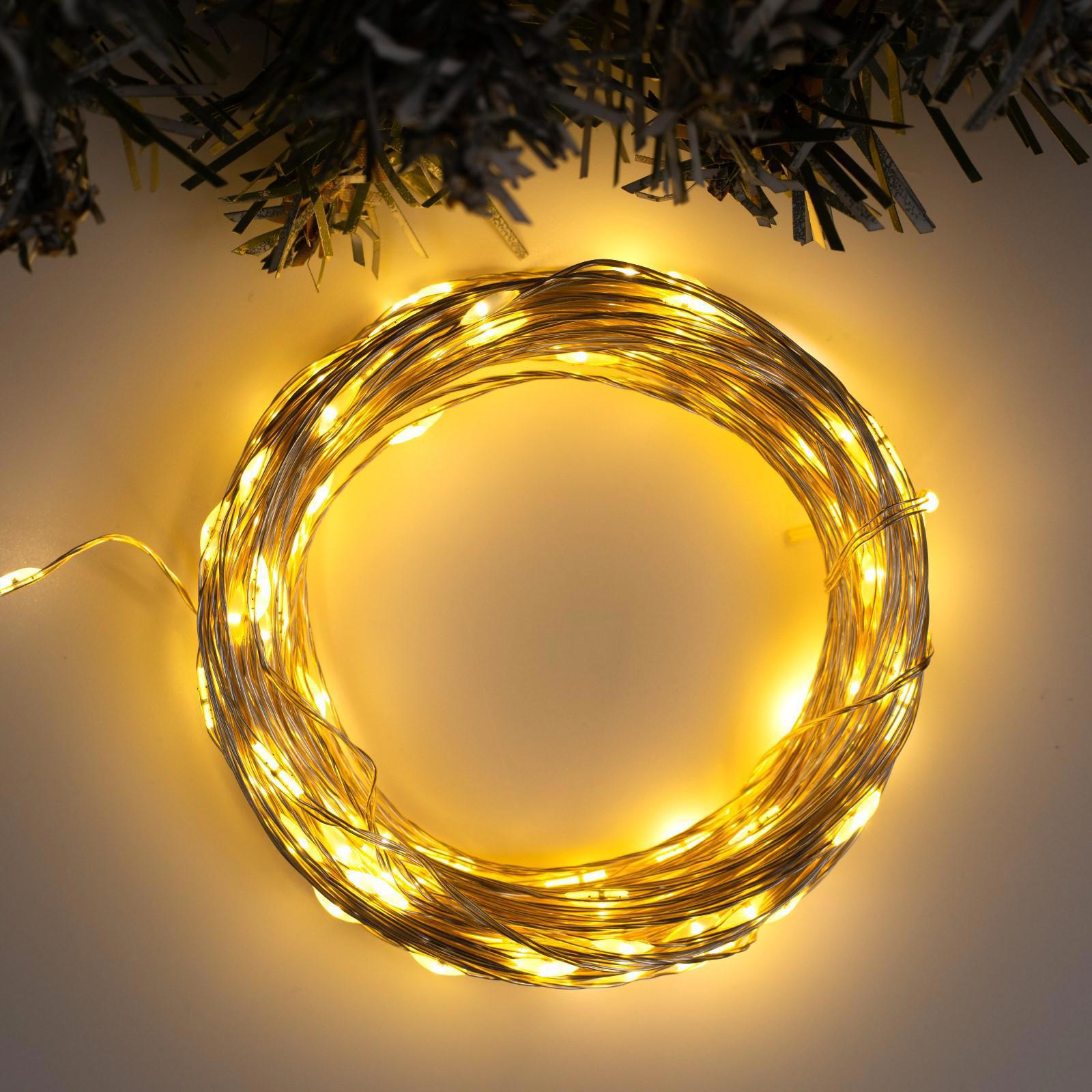 Изображение товара Электрогирлянда комнатная Luazon lighting 5198370 роса 20 м 200 ламп бесцветный 1 режим работы