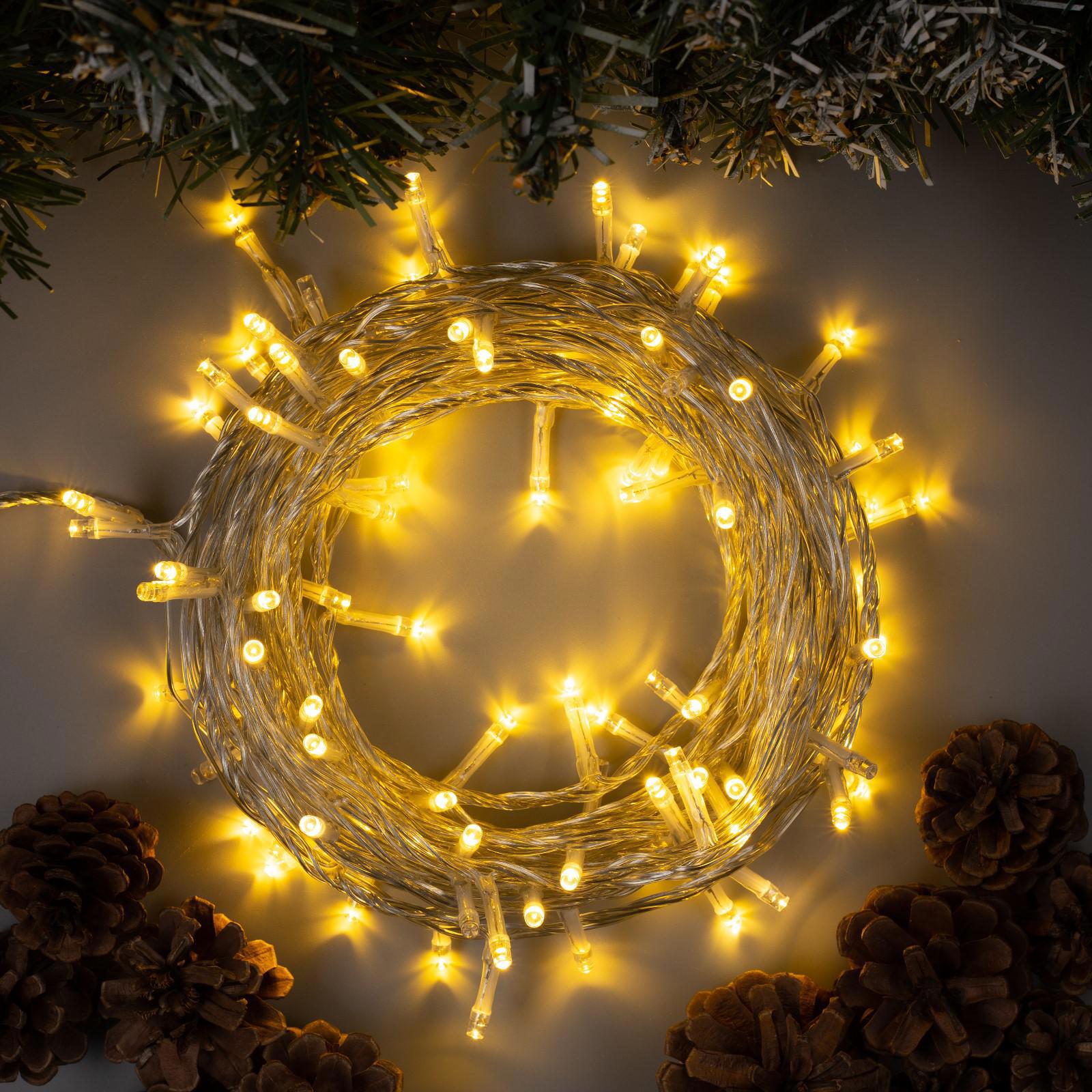 Изображение товара Электрогирлянда Luazon lighting 10м 100 LED бесцветная 8 режимов IP44