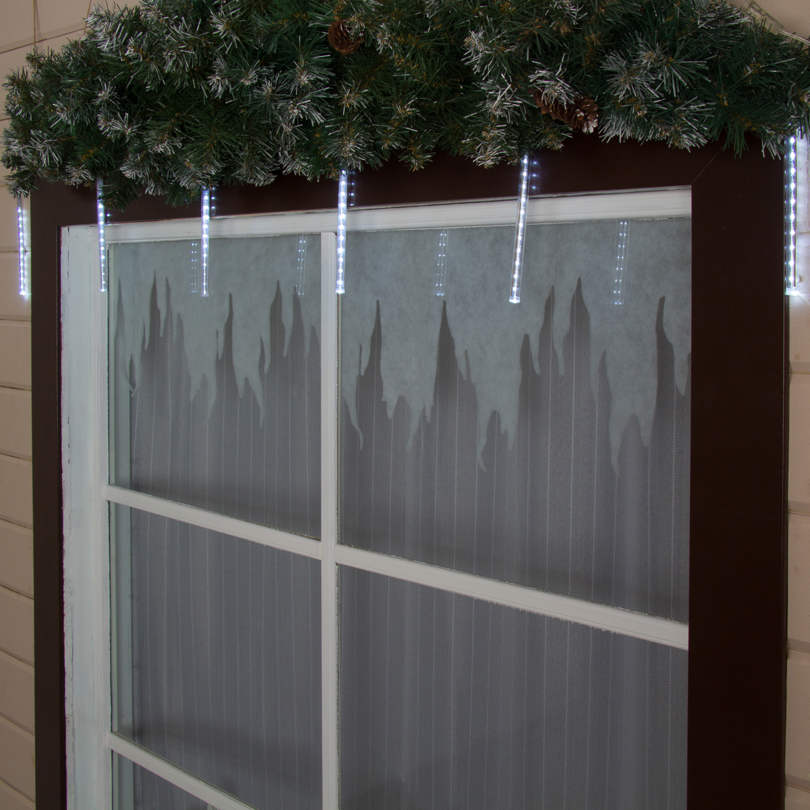 Изображение товара Электрогирлянда сосульки Luazon Lighting 2.4 м 96 LED IP44 холодный белый