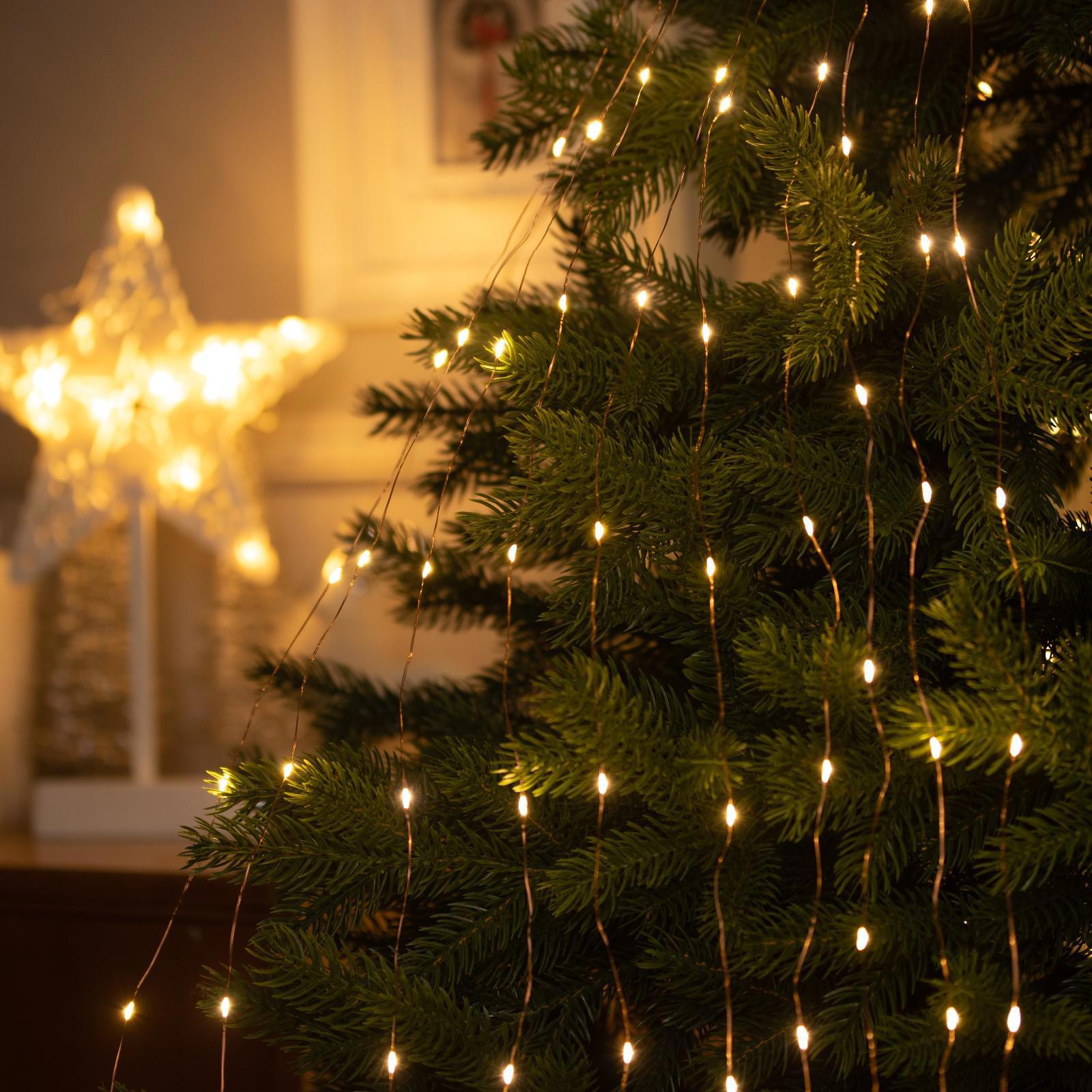 Изображение товара Электрогирлянда комнатная Luazon lighting 5206118 роса 1 м 100 ламп бесцветный 2 режимов работы