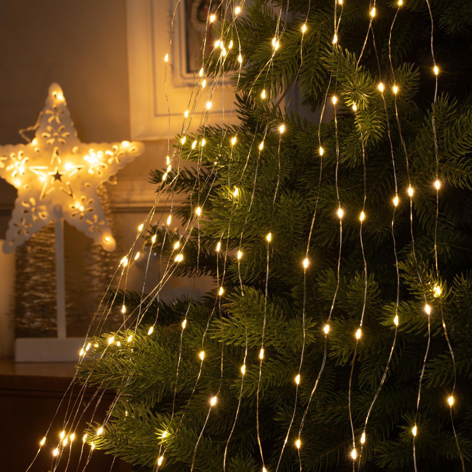 Изображение товара Электрогирлянда комнатная Luazon Lighting Роса 2 м 400 LED бесцветная 1 режим