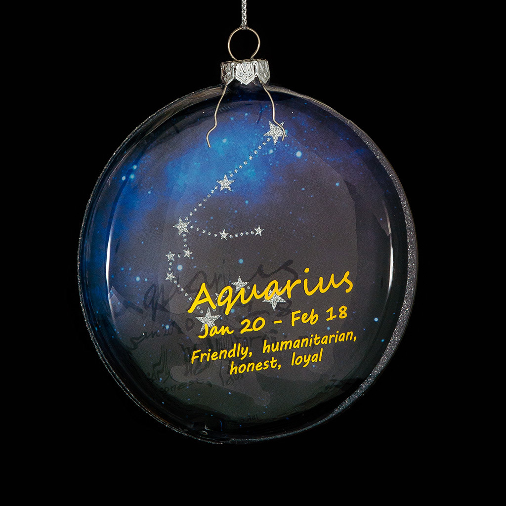 Изображение товара Елочная игрушка Водолей медальон Erichkrause 53573 стекло разноцветная 10 см х 2 см