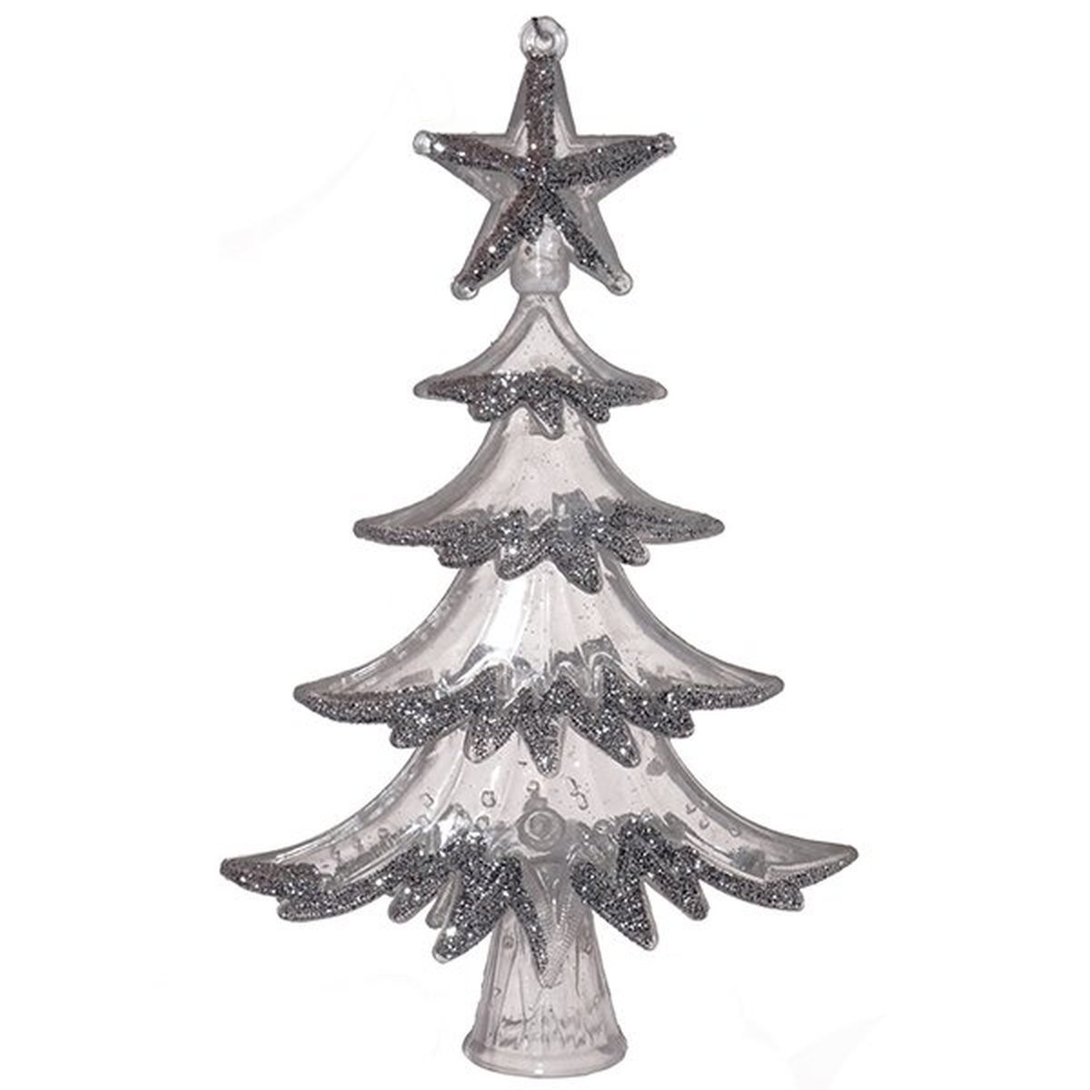 Изображение товара Новогоднее украшение Елка 2x18x9 см серебряный ПВХ