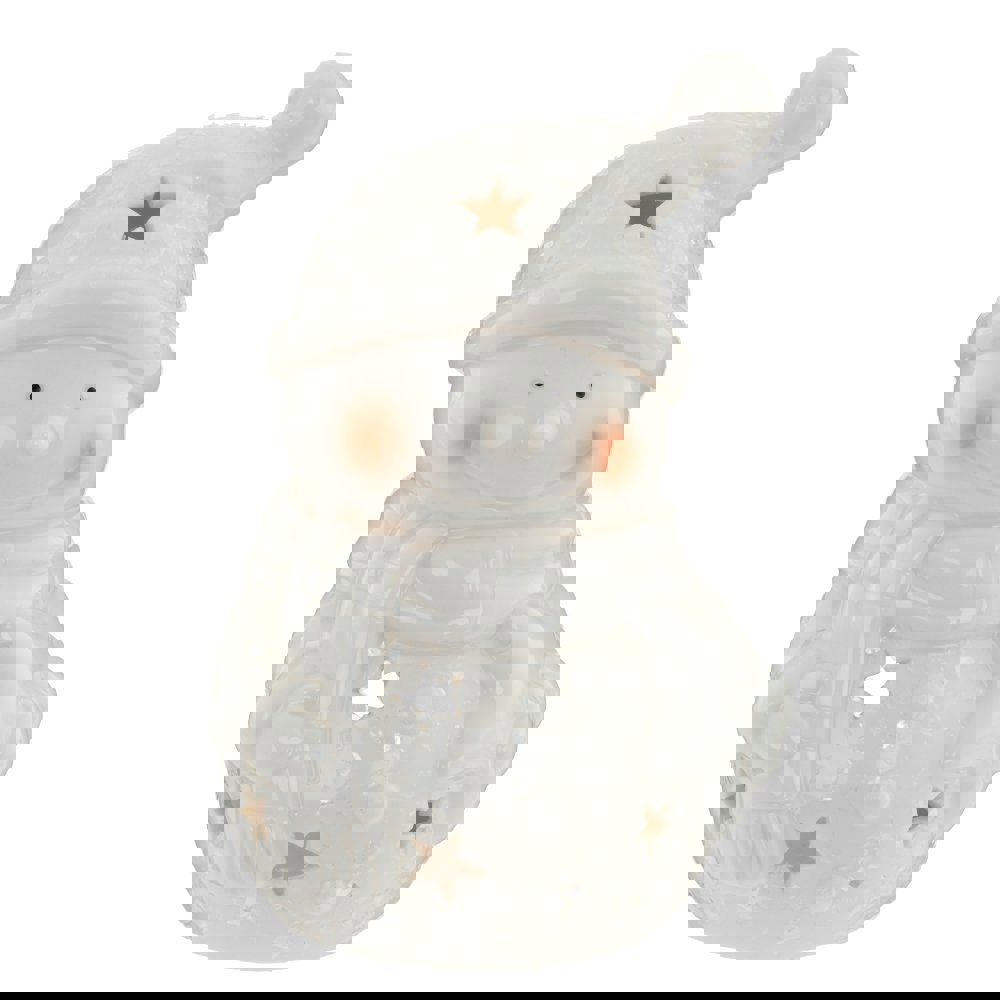 Изображение товара Новогоднее украшение Снеговик 8x14.5x9.5 см белый