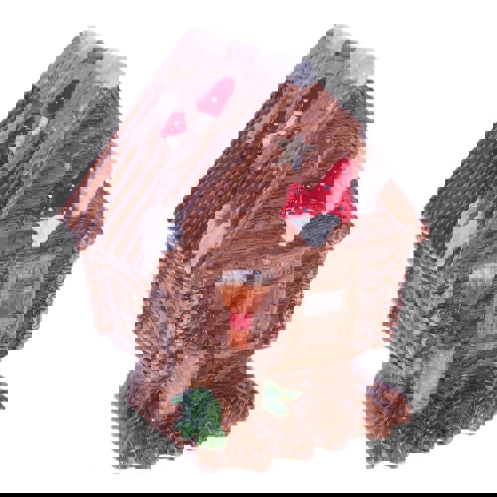 Изображение товара Новогоднее украшение Избушка керамический подсвечник 11x16x13 см коричневый для праздничного интерь