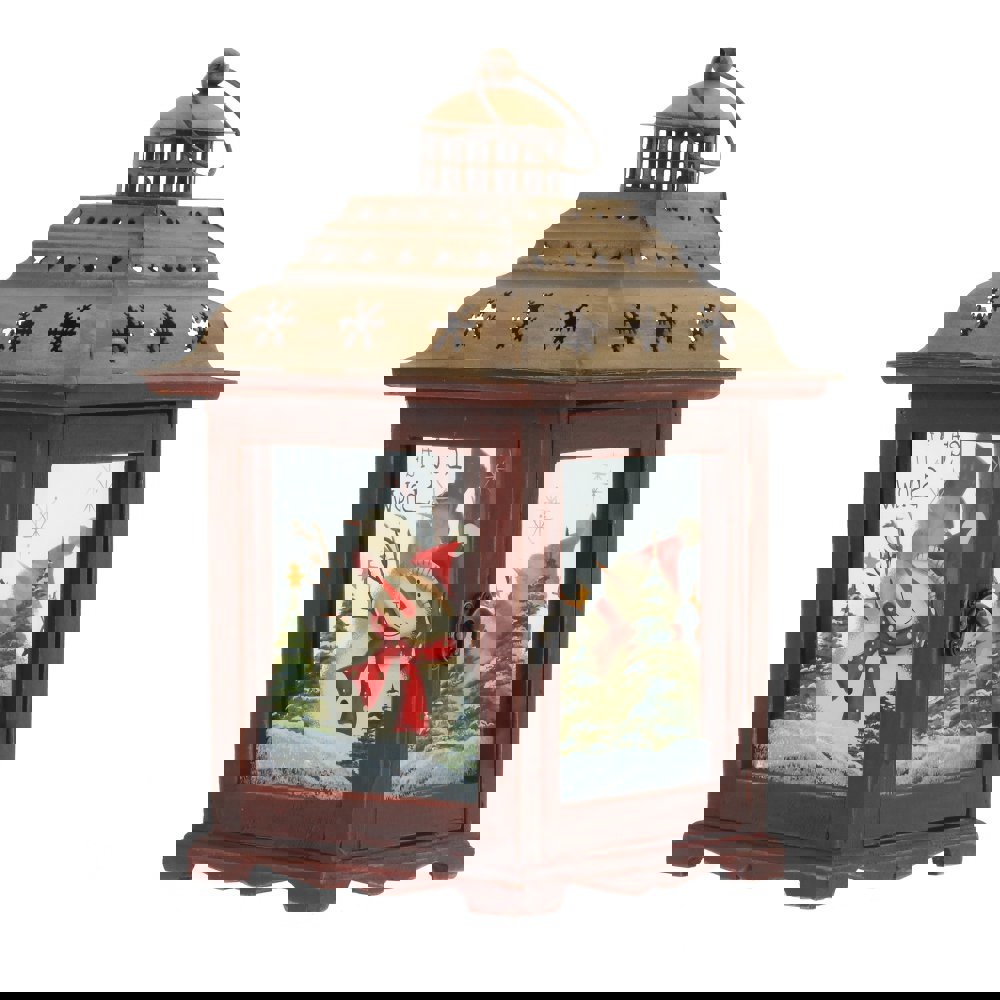 Изображение товара Новогоднее украшение Фонарик 21x38x21 см Бордовый