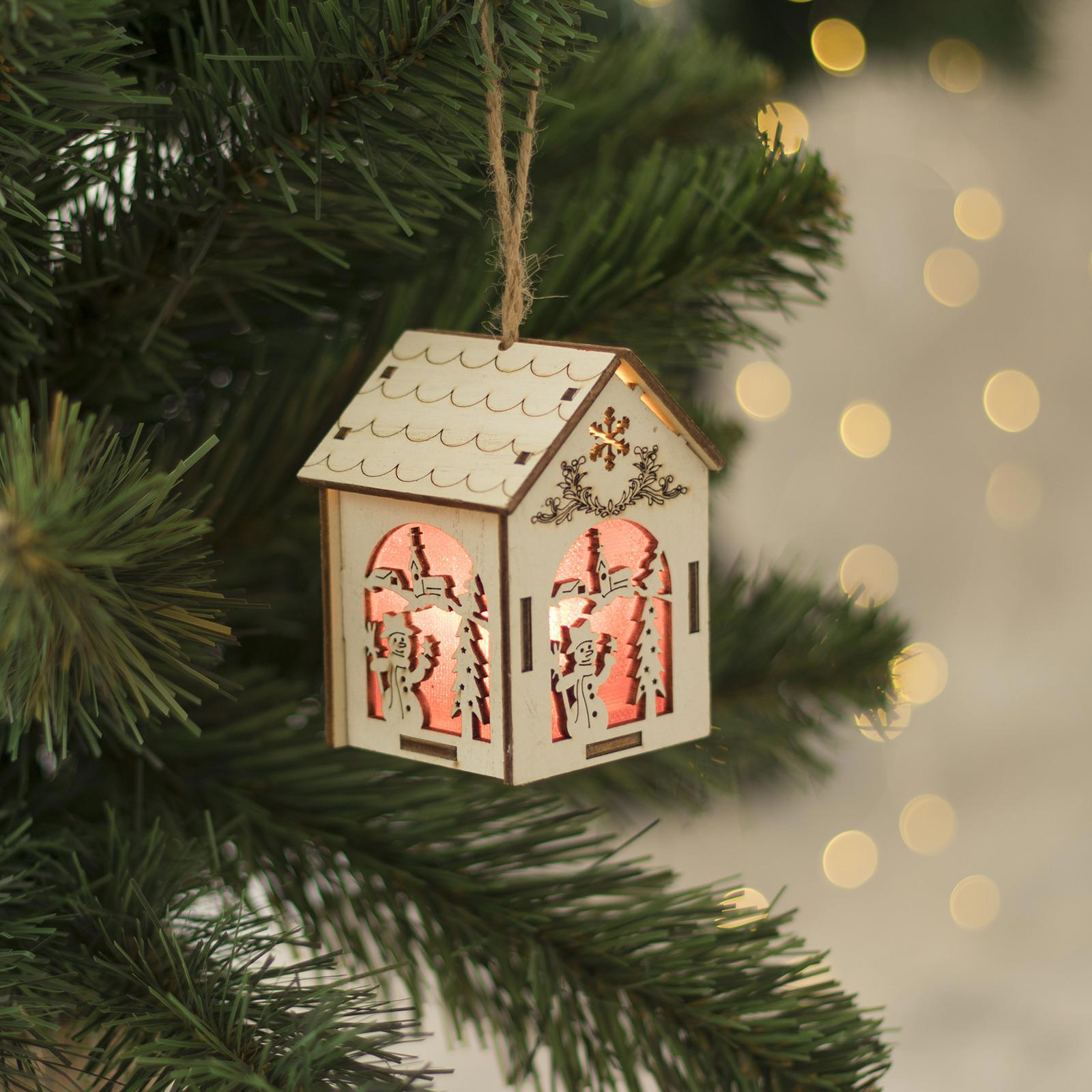 Изображение товара Елочная игрушка Fnb-073 Luazon lighting с светодиодами бежевый 6x6.5 см