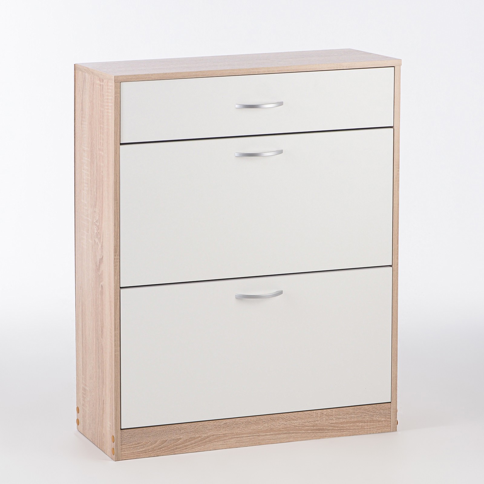 Изображение товара Полка для обуви Клик мебель 78.2x96x28 см дуб сонома белая