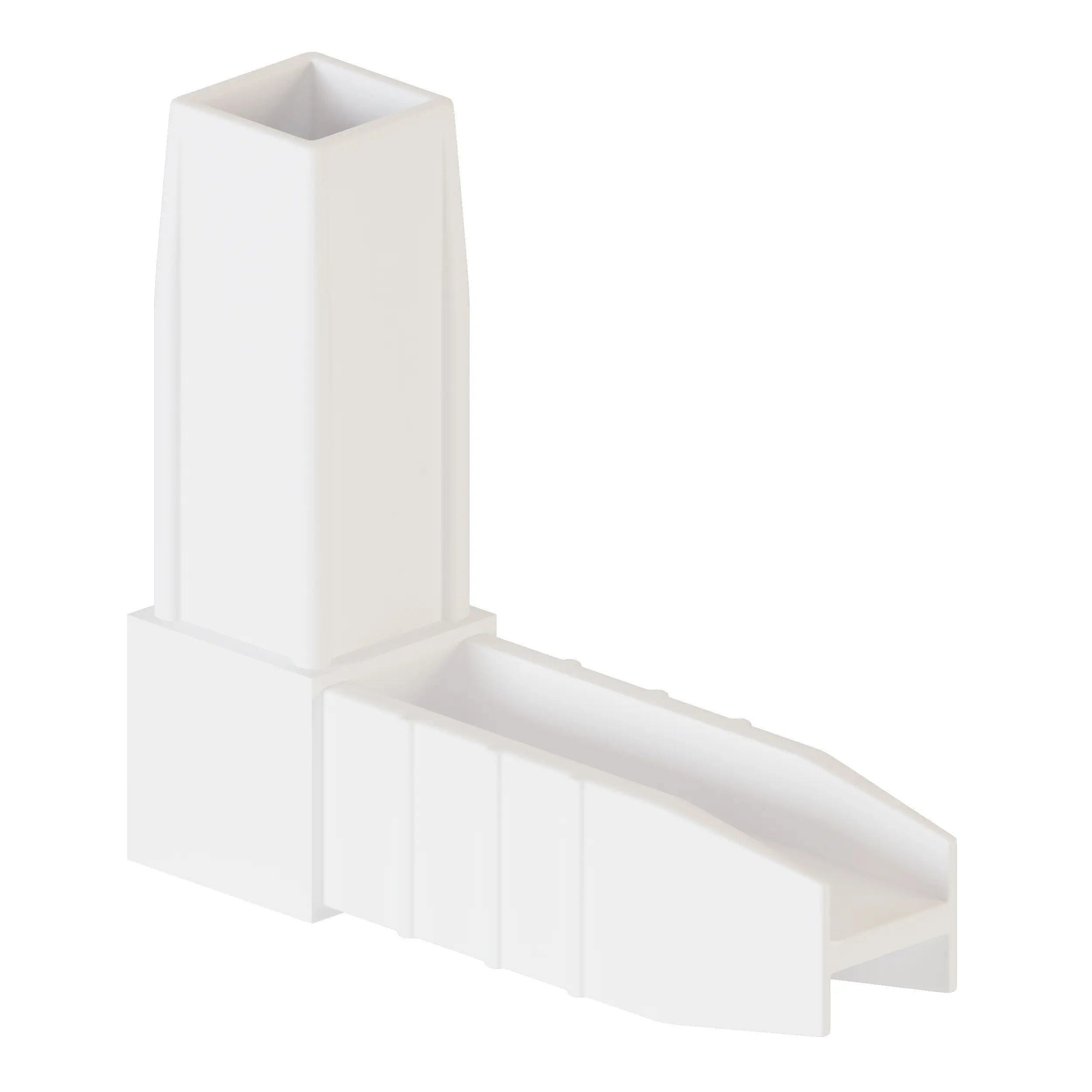 Коннектор 2 для профиля Лофт пластик белый