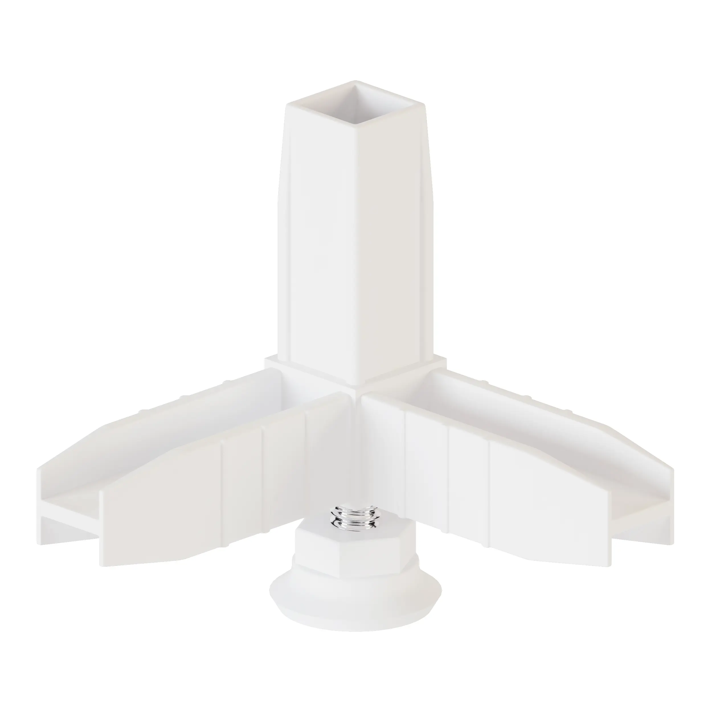 Коннектор 3 Лофт с регулируемой опорой пластик белый