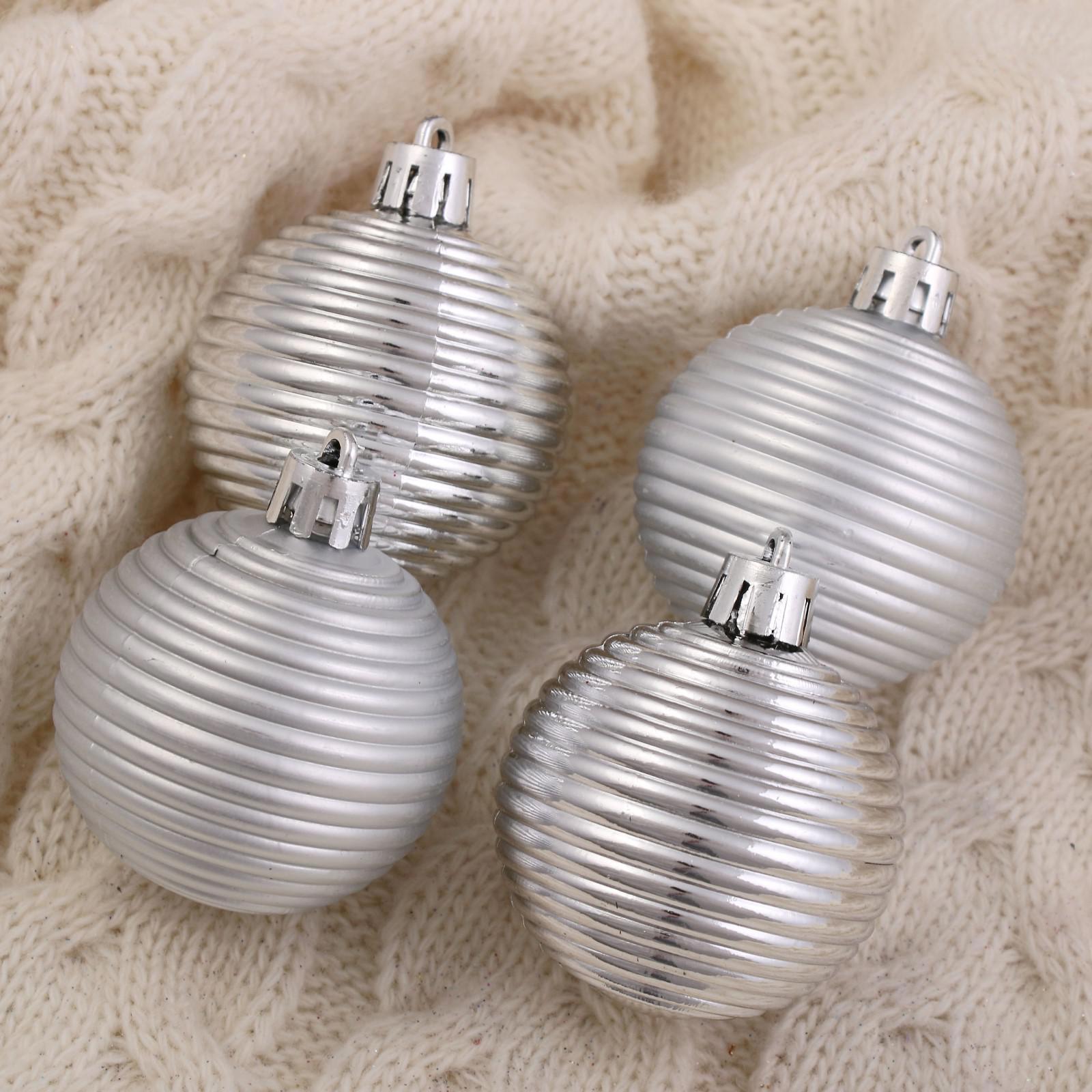 Изображение товара Набор елочных шаров Зимнее волшебство Мидас орбита 5 см 6 шт серебро