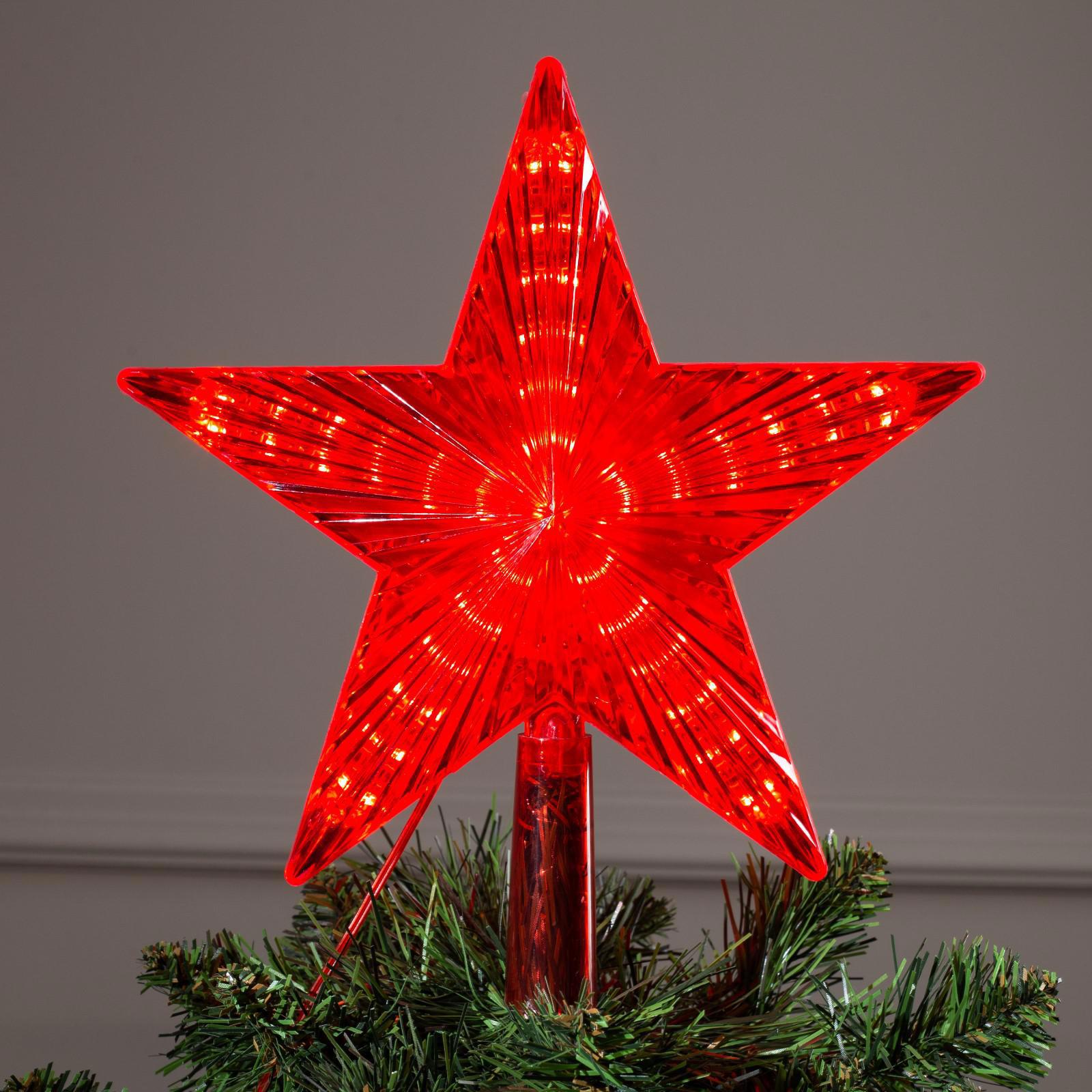 Изображение товара Верхушка на елку Fsnl-044 Luazon lighting 3.5 см красная с LED свечением