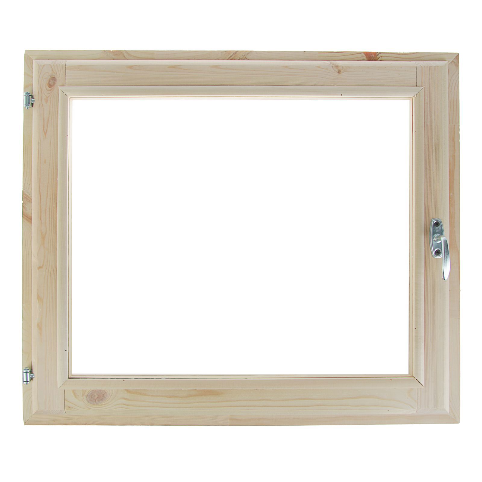 Изображение товара Окно Добропаровъ деревянное хвоя одностворчатое 70x60см боковое двойное остекление бежевое