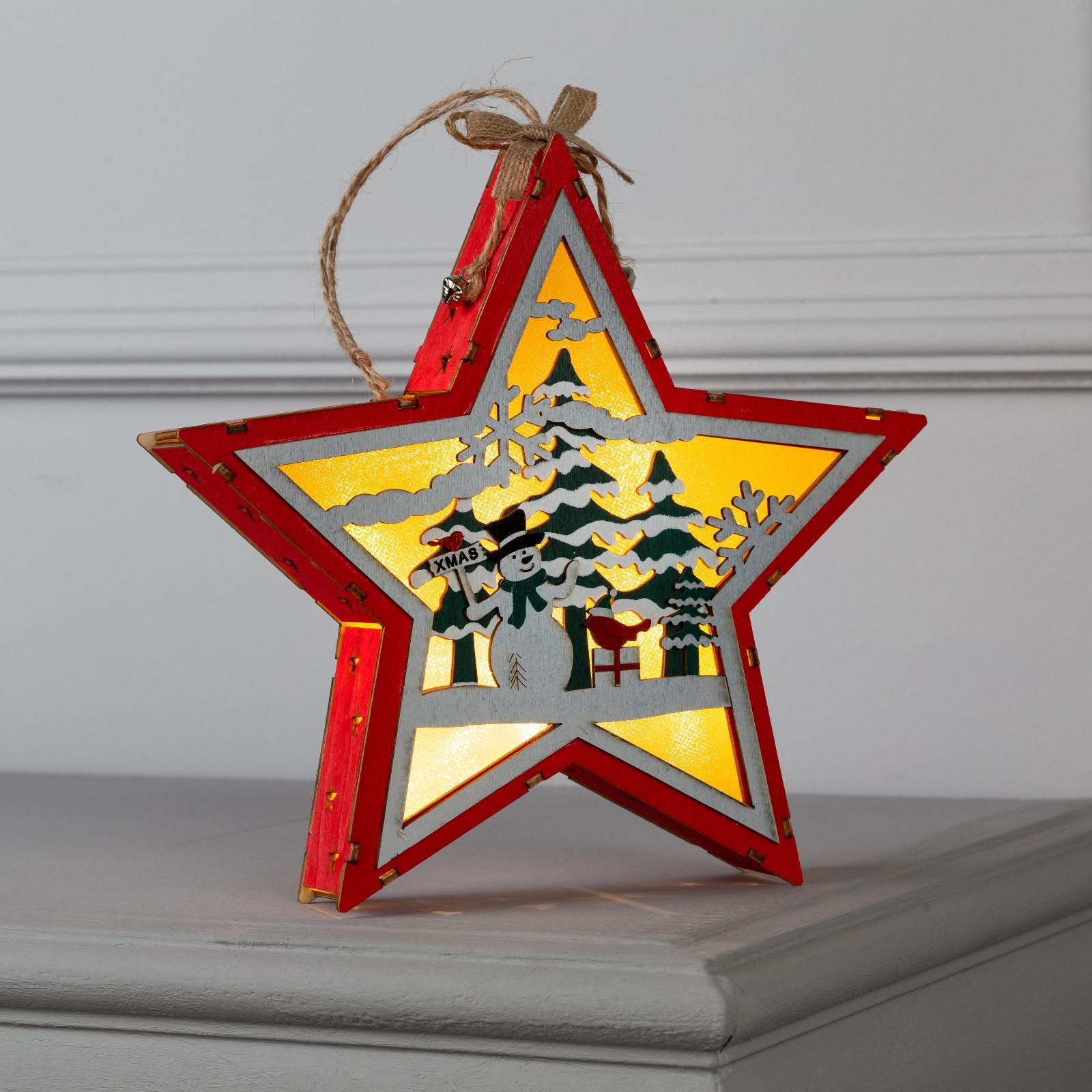 Изображение товара Светящаяся электрическая фигура в виде звездочки 22х4х22 см Luazon lighting