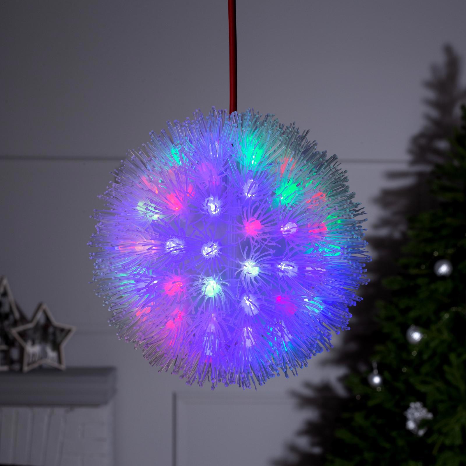 Изображение товара Светящаяся электрическая фигура Luazon lighting 5060099 снежный шар разноцветный 18 см