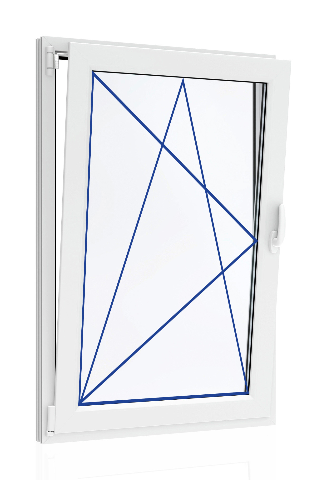 Изображение товара Окно ПВХ одностворчатое VEKA WHS 72 ширина 70 х высота 70 см поворотно-откидное с ручкой Rhapsody двухкамерный стеклопакет энергосберегающий