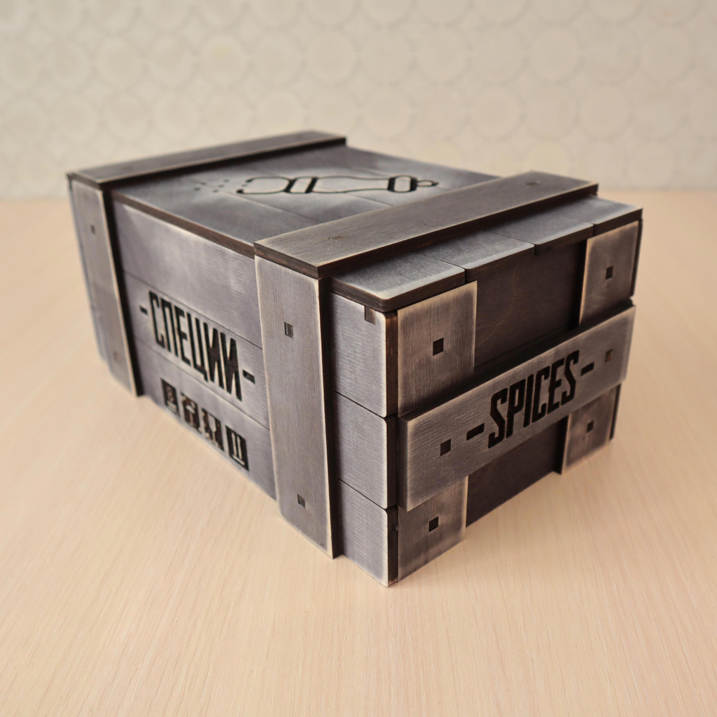 Изображение товара Коробка из фанеры Whitewood 25x11.5x15 см стиль советский черная