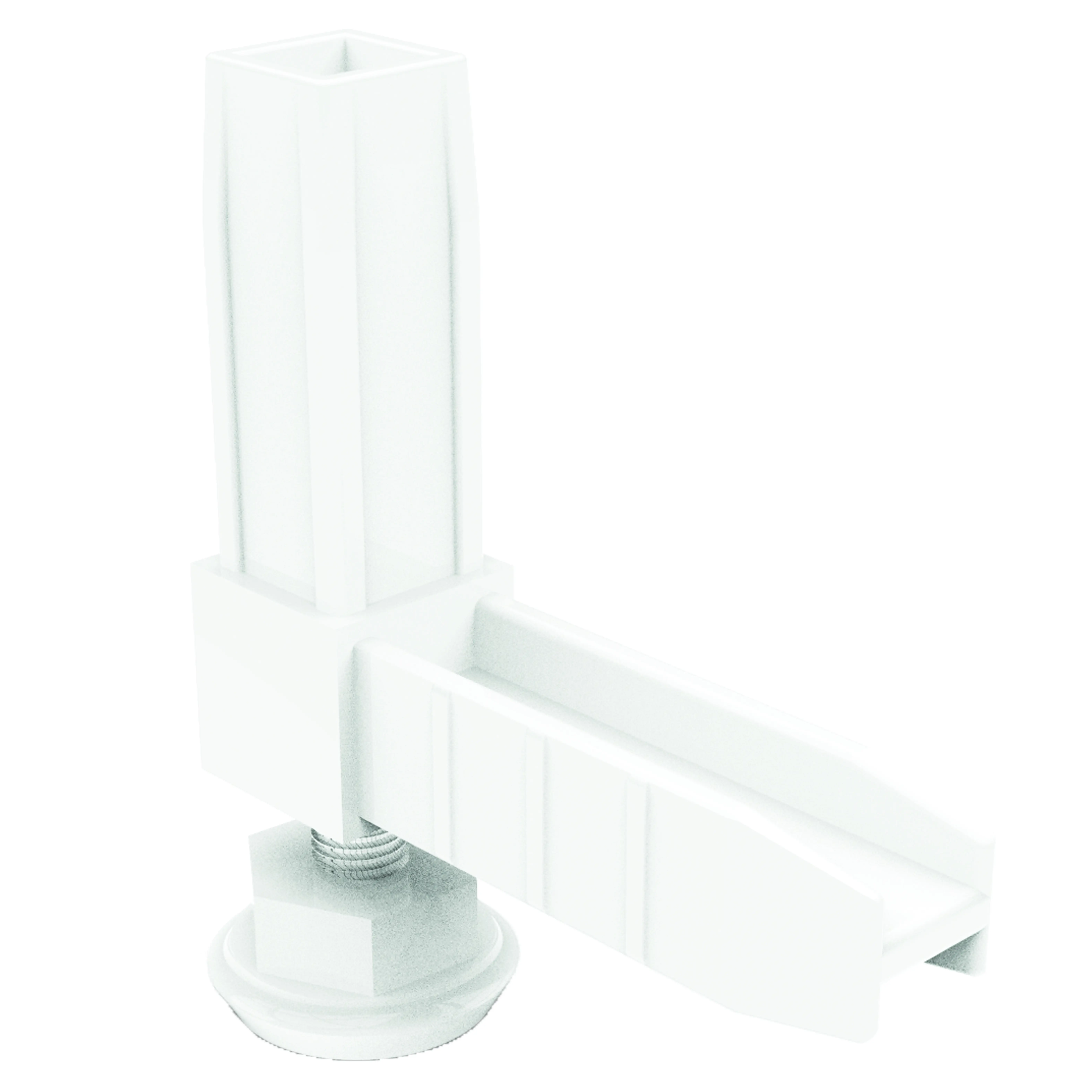 Коннектор 2 Лофт с регулируемой опорой пластик белый