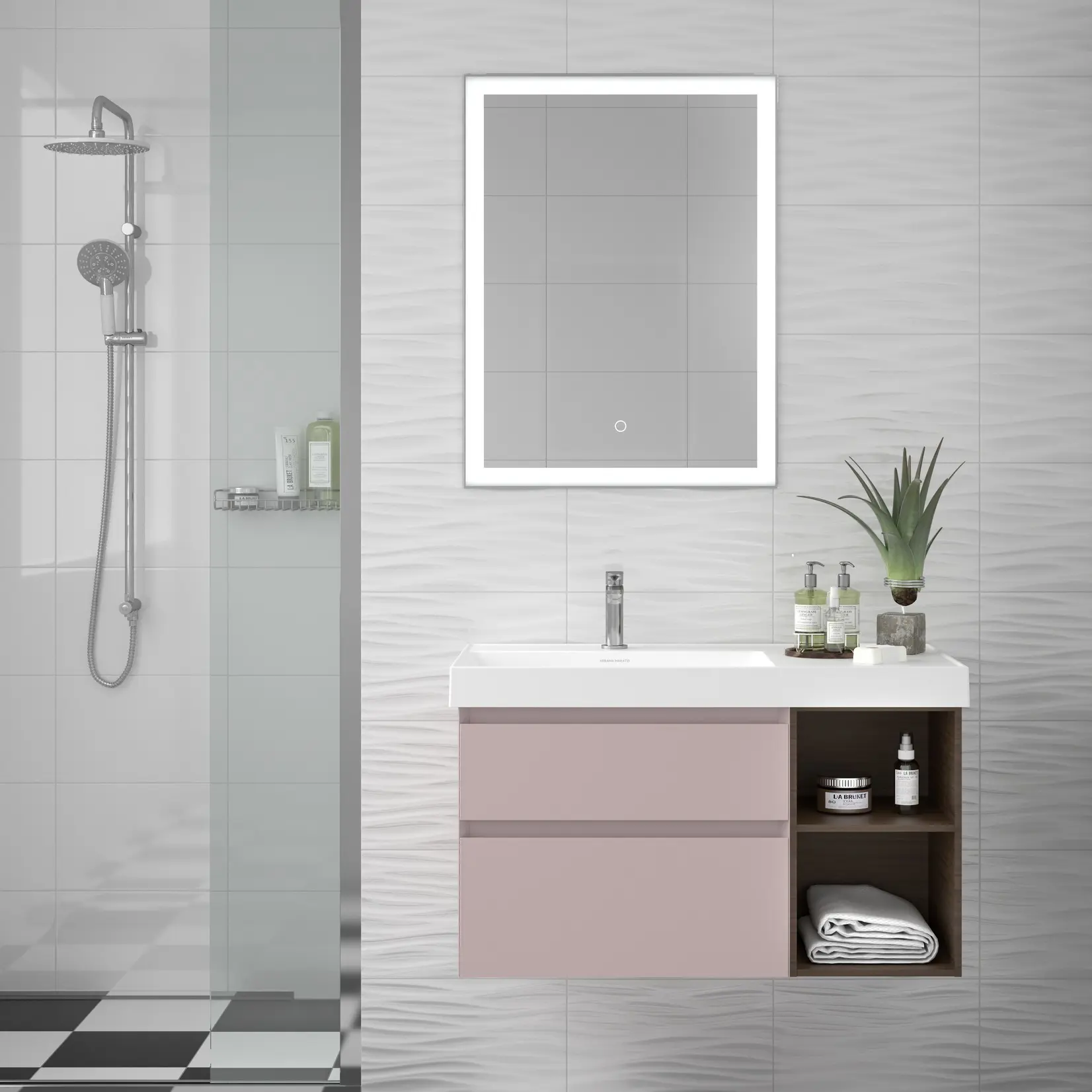 Плитка настенная Artens Вега 3D 25x40 см 0.9 м² цвет белый глянцевый