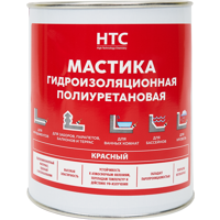 Изображение товара Мастика гидроизоляционная полиуретановая HTC 1 кг цвет красный