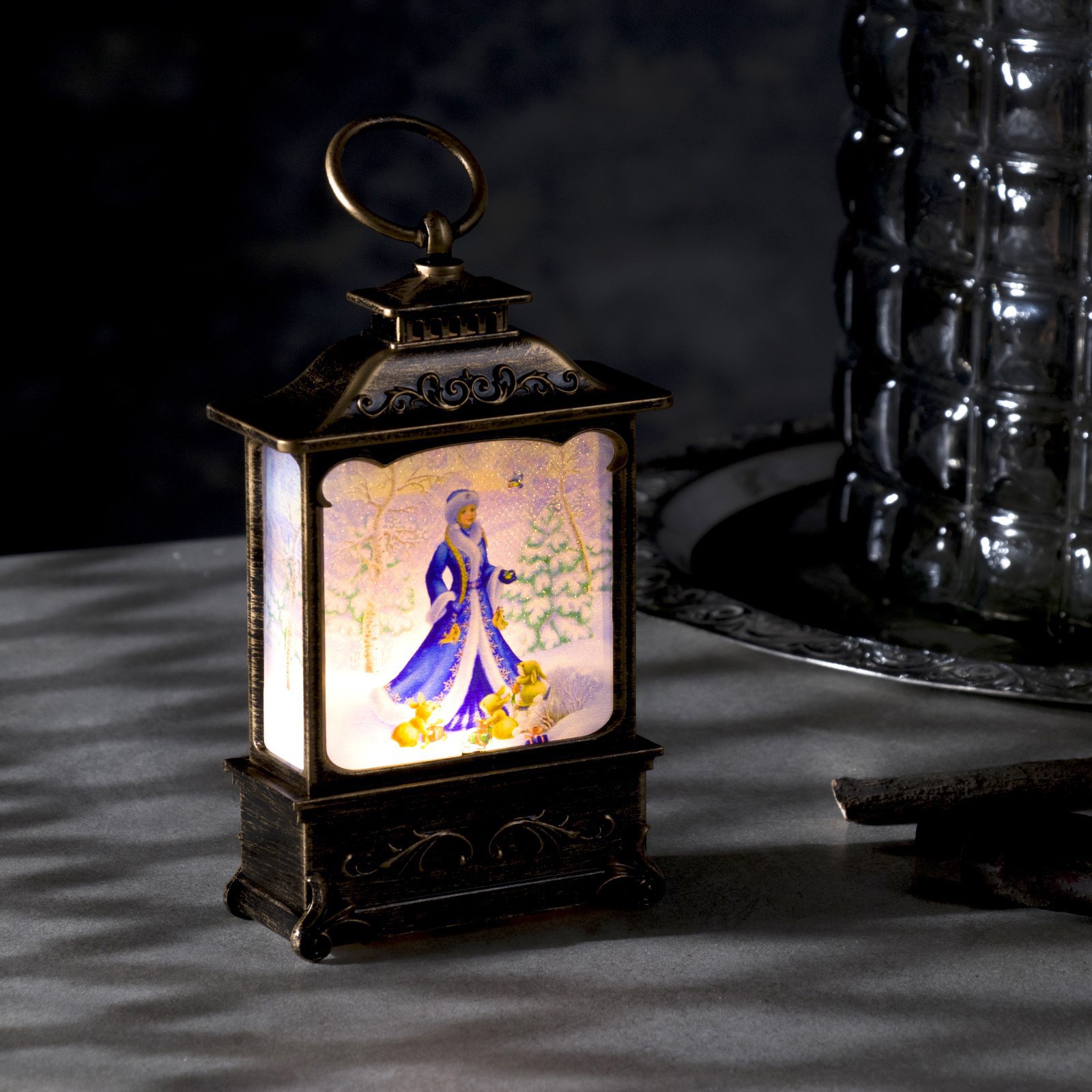 Изображение товара Светящаяся электрическая фигура Снегурочка 13.5 см  LUAZON LIGHTING оранжевый медь