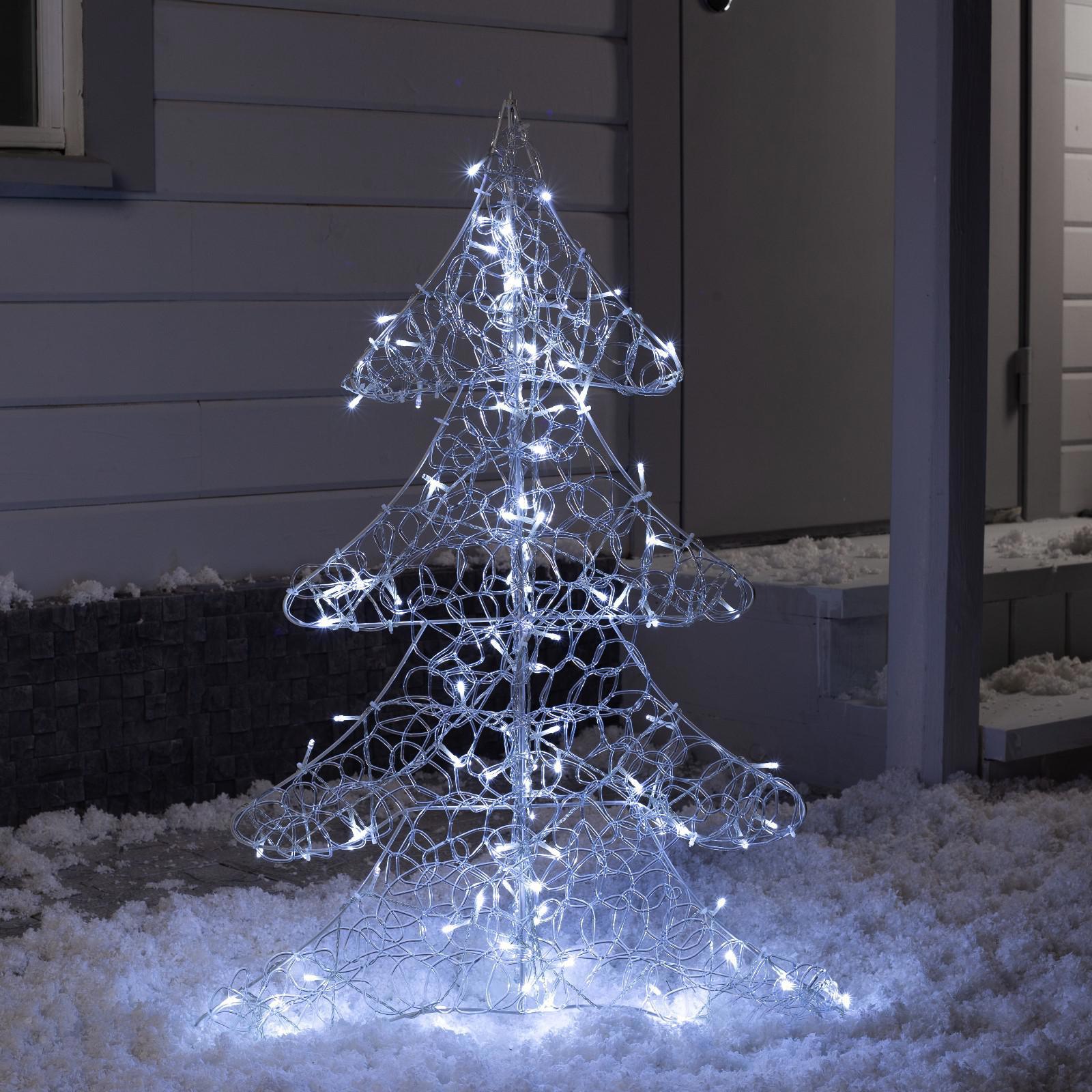 Изображение товара Светящаяся электрическая фигура Елка 65x90x35 см Luazon lighting 7028254 белая