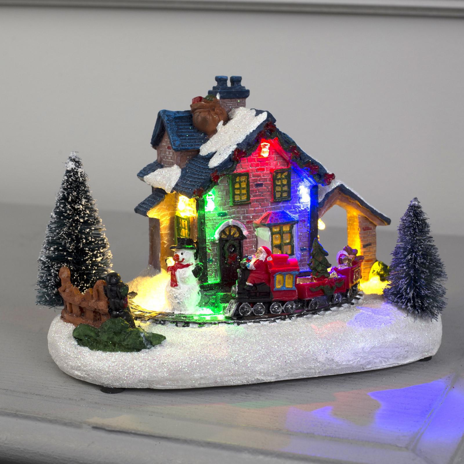 Изображение товара Светящаяся электрическая фигура Рождественский поезд 12х17 см 5 LED