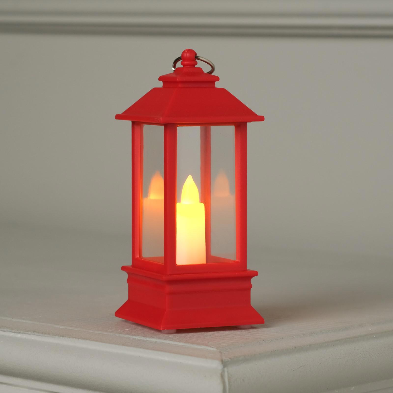 Изображение товара Светящийся Красный фонарь со свечкой Luazon Lighting