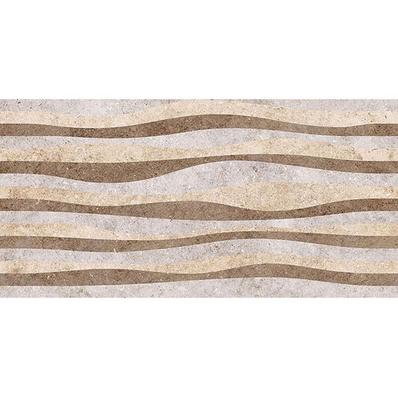 Изображение товара Плитка настенная Керамин Болонья 1 тип 1 300x600 серая волна 1.98м2, цена за упаковку