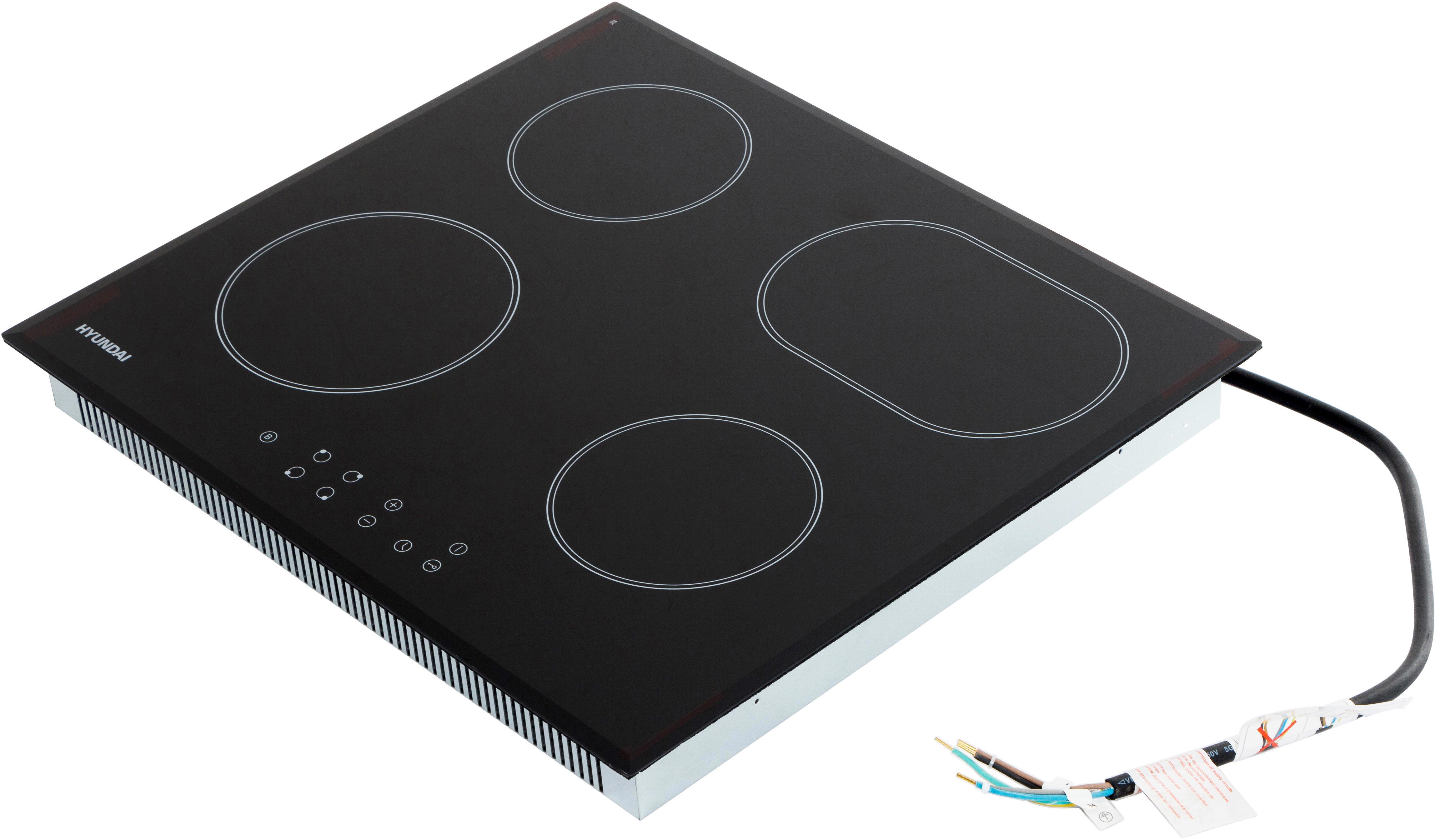 Изображение товара Индукционная варочная панель Hyundai HHI 6755 BG 4 конфорки 59 см черный