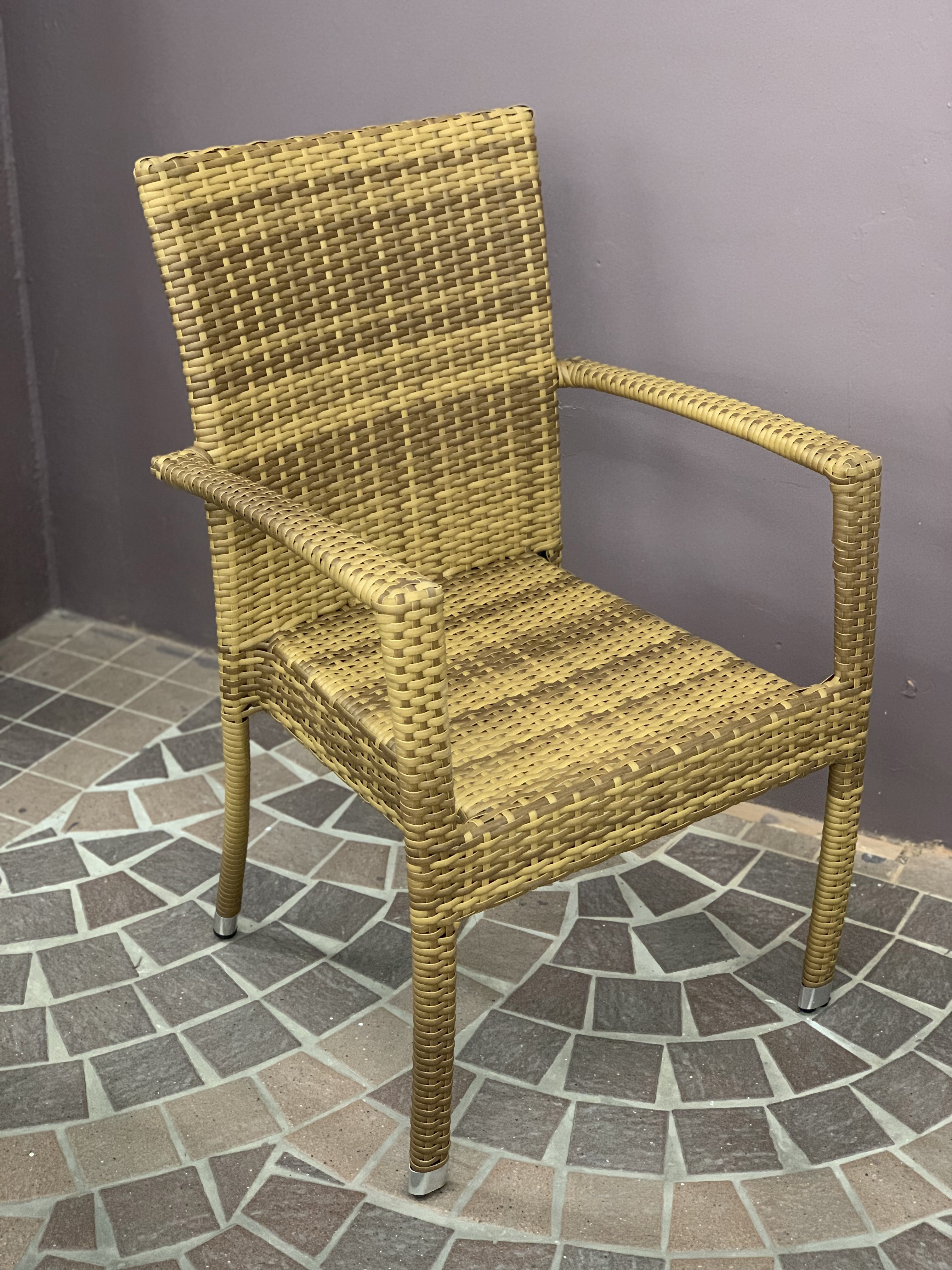 Изображение товара Кресло садовое Jinda Бали из алюминия и искусственного ротанга 60x61x92 см