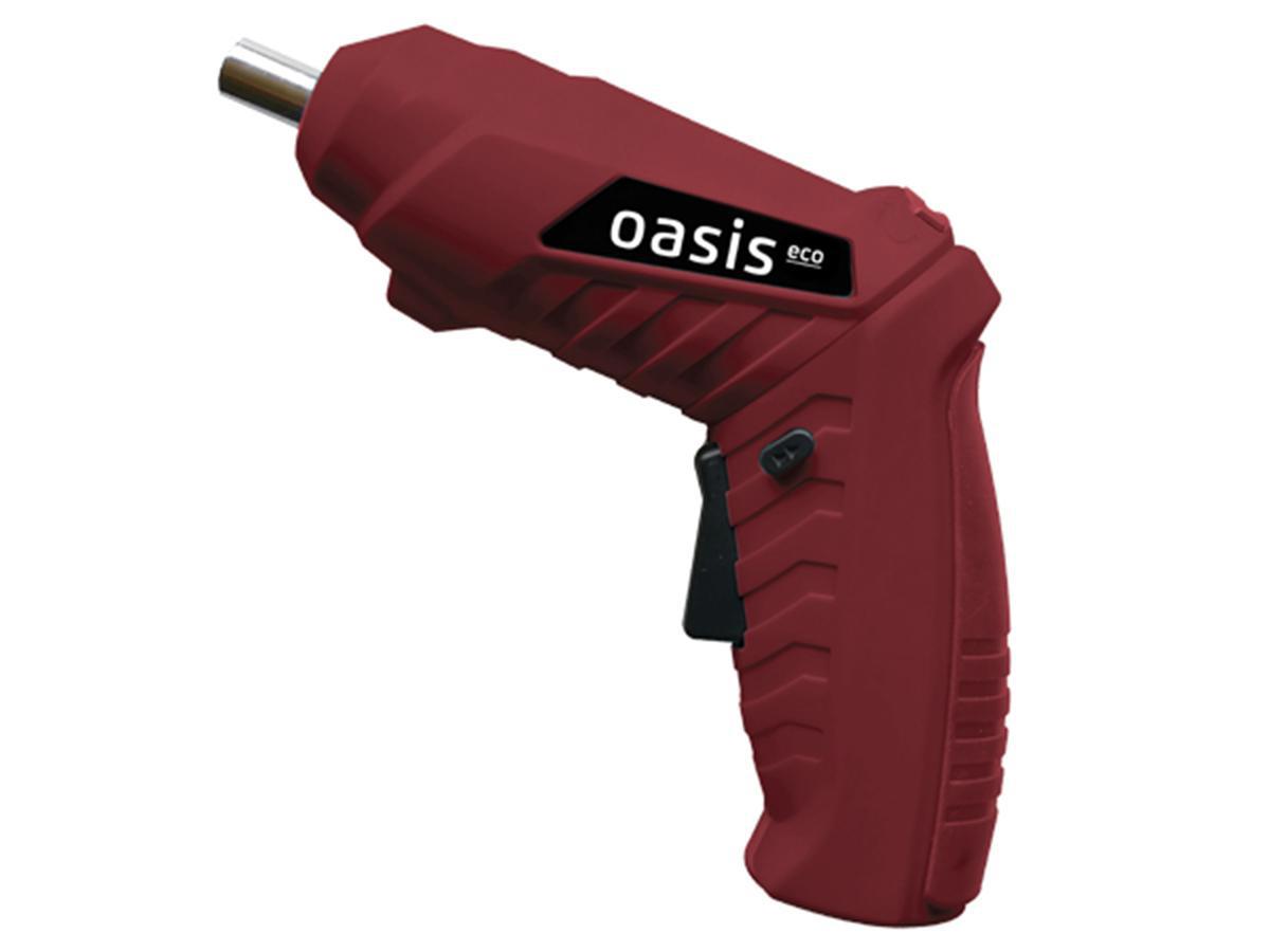 Изображение товара Отвертка аккумуляторная Oasis АТ-36 Eco (J), 3.6 В Li-Ion 1.3 Ач набор с насадками 6 шт