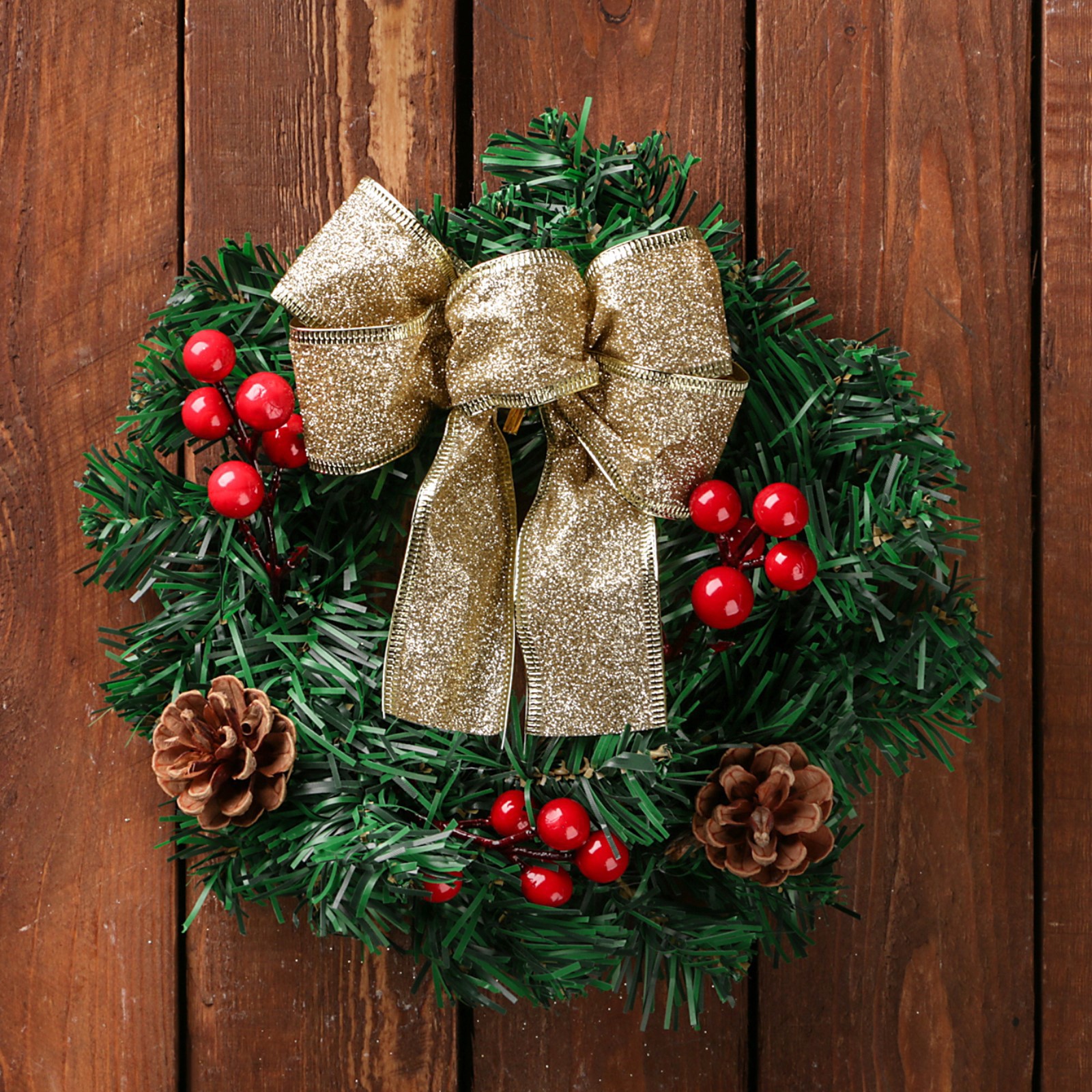 Изображение товара Рождественский венок Зимнее волшебство 20 см с декором для интерьера