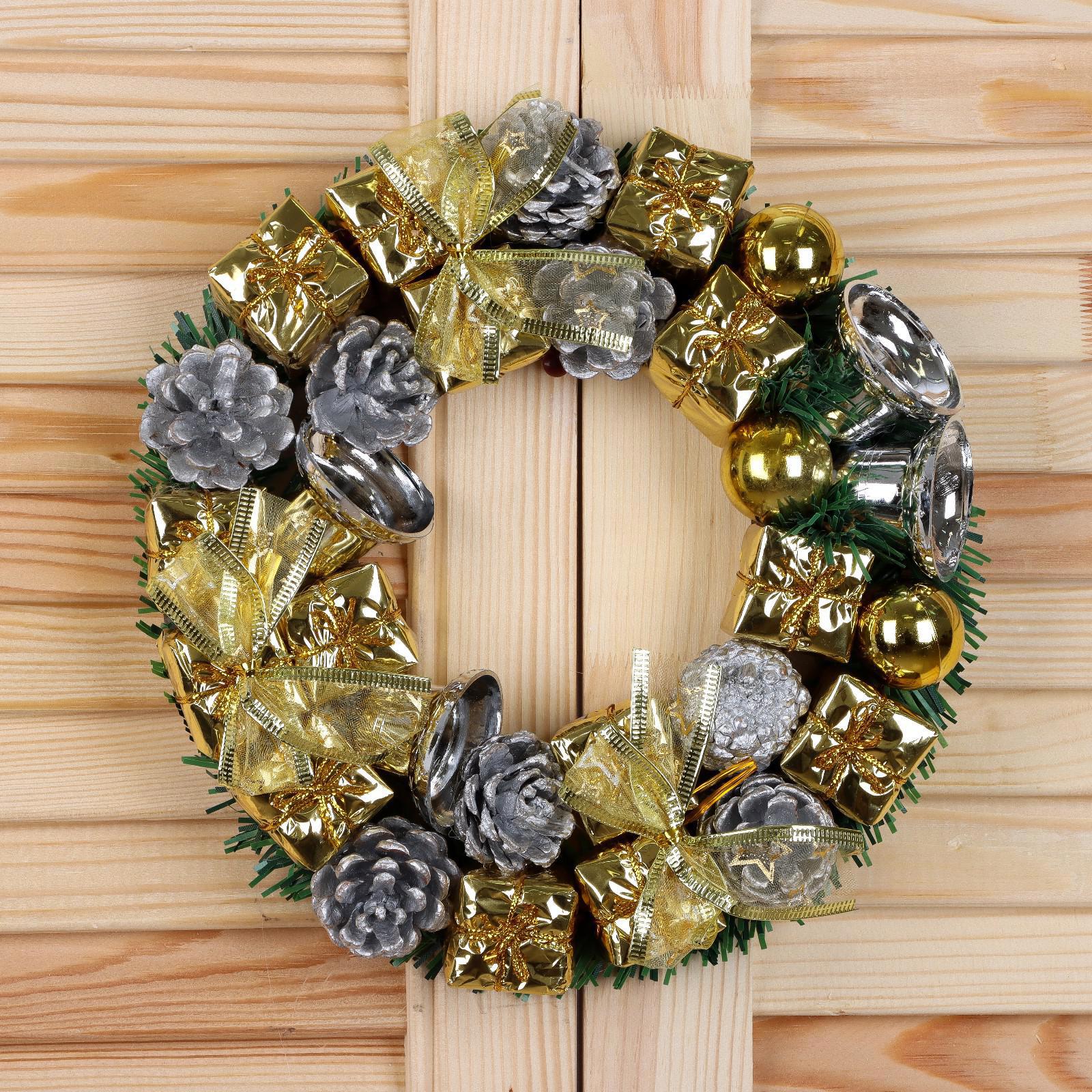 Изображение товара Рождественский венок Зимнее волшебство 2372211 ø 22 см с декором