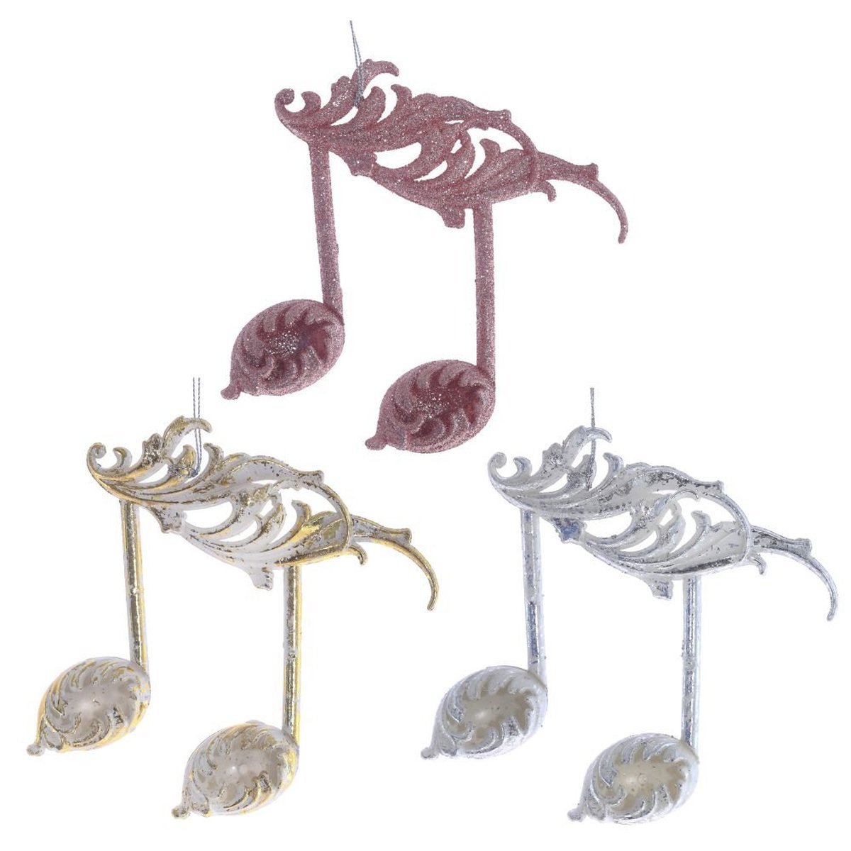 Изображение товара Елочная игрушка Ноты, 754143 15 см х 1 см розовый