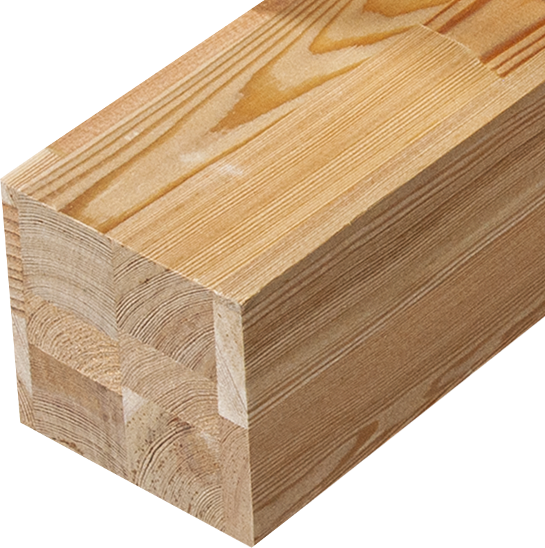 Изображение товара Клеёный брус Лиственница 80x80x3000 мм, сорт АВ, камерная сушка