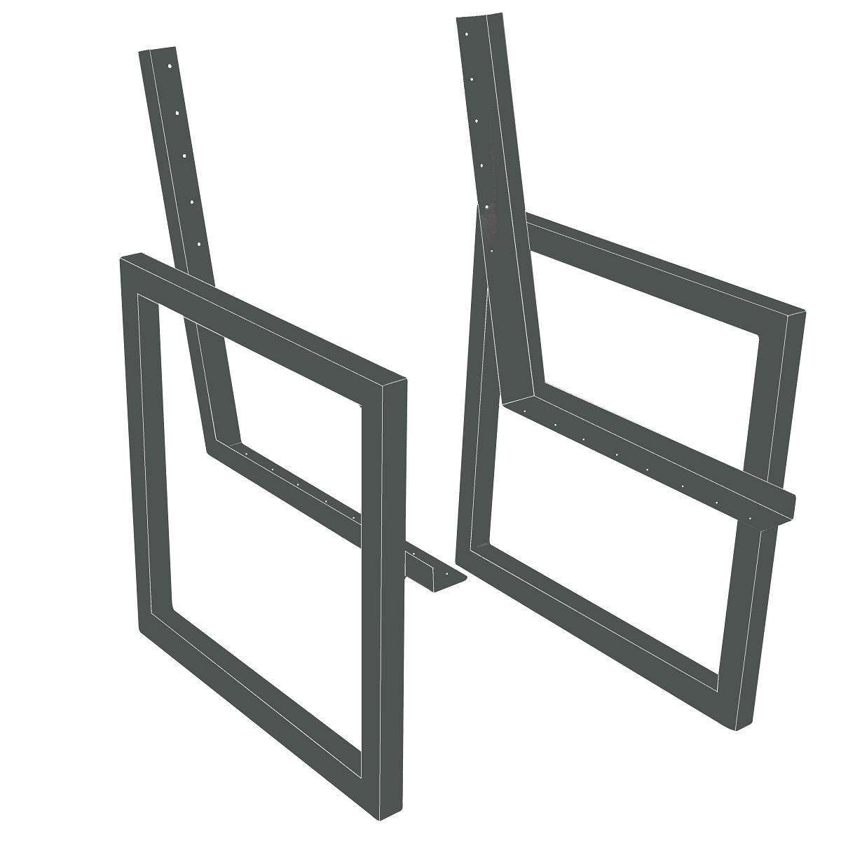 Изображение товара Каркас-опора для скамьи 4 см x 60 см x 85 см сталь серый / серебристый